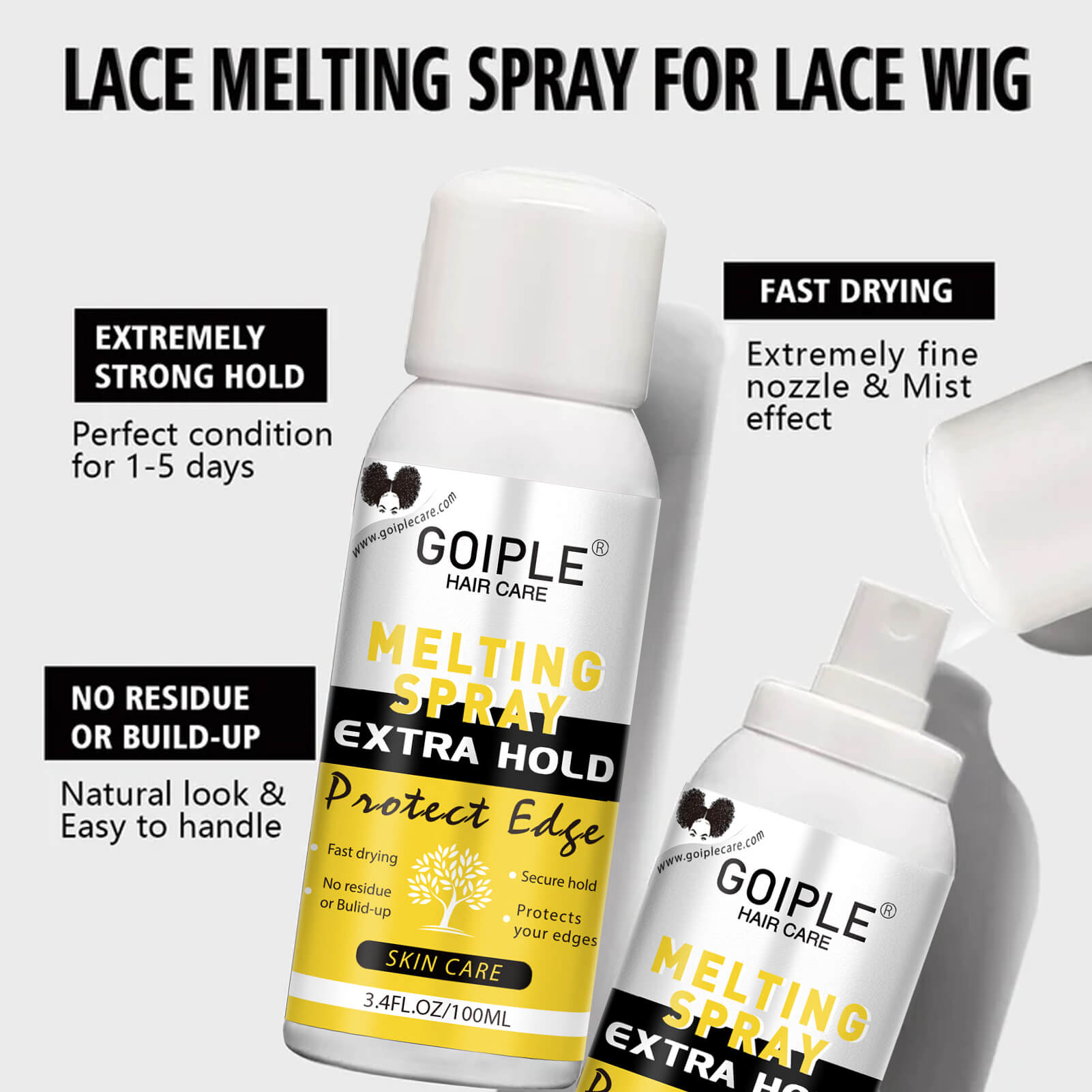 Lace Melting and Holding Spray Set