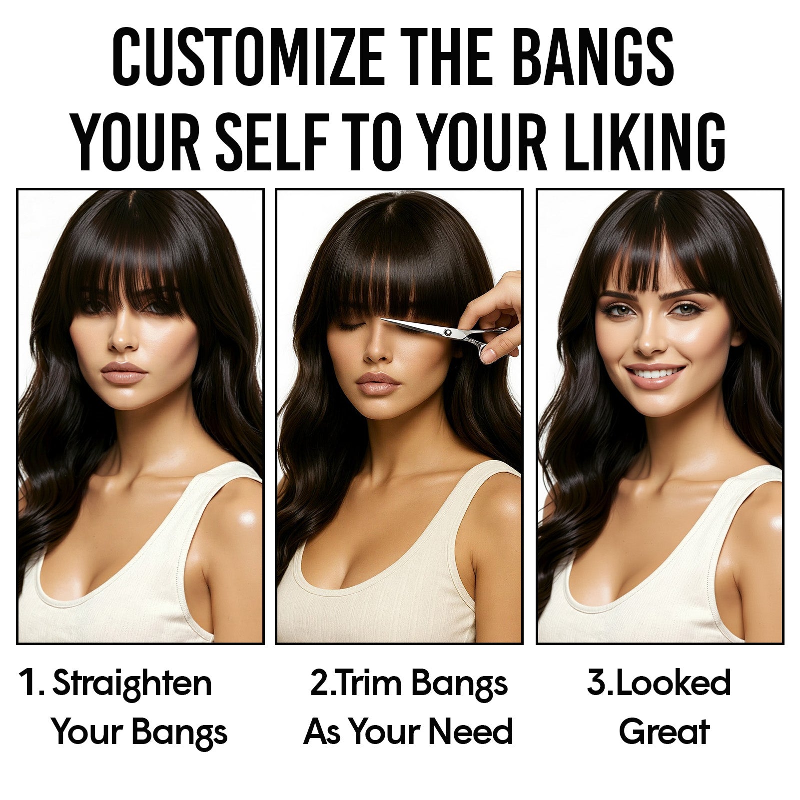 GOIPLE Black BODY With Bands Premium Hair Wig – 180% Density Natural Look for Daily Wear & Commuting