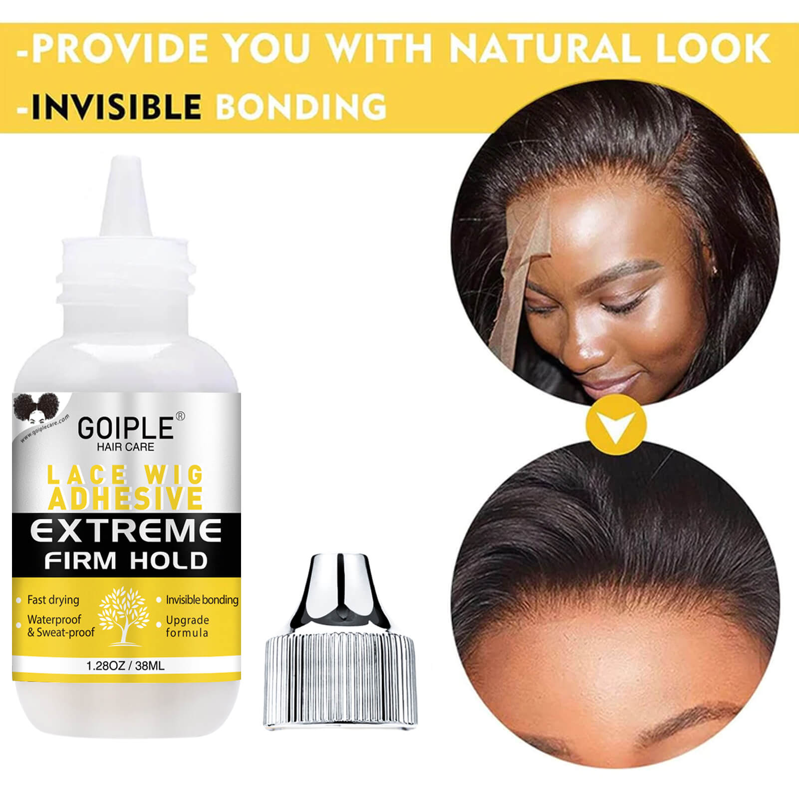 Waterproof Lace Front Wig Glue for Wigs with Tools