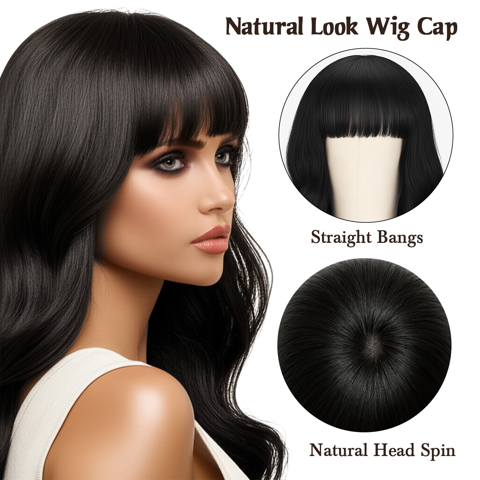 GOIPLE Black BODY With Bands Premium Hair Wig – 180% Density Natural Look for Daily Wear & Commuting