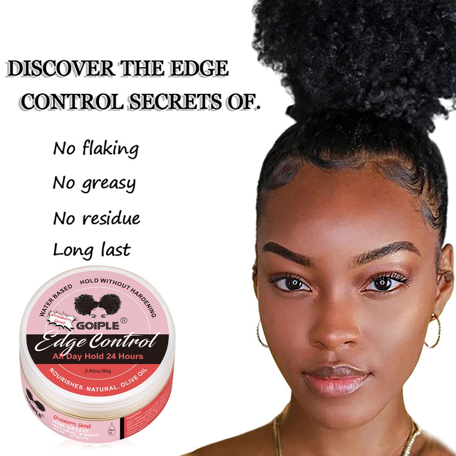 80g Edge Control Wax Strong Hold Non-greasy