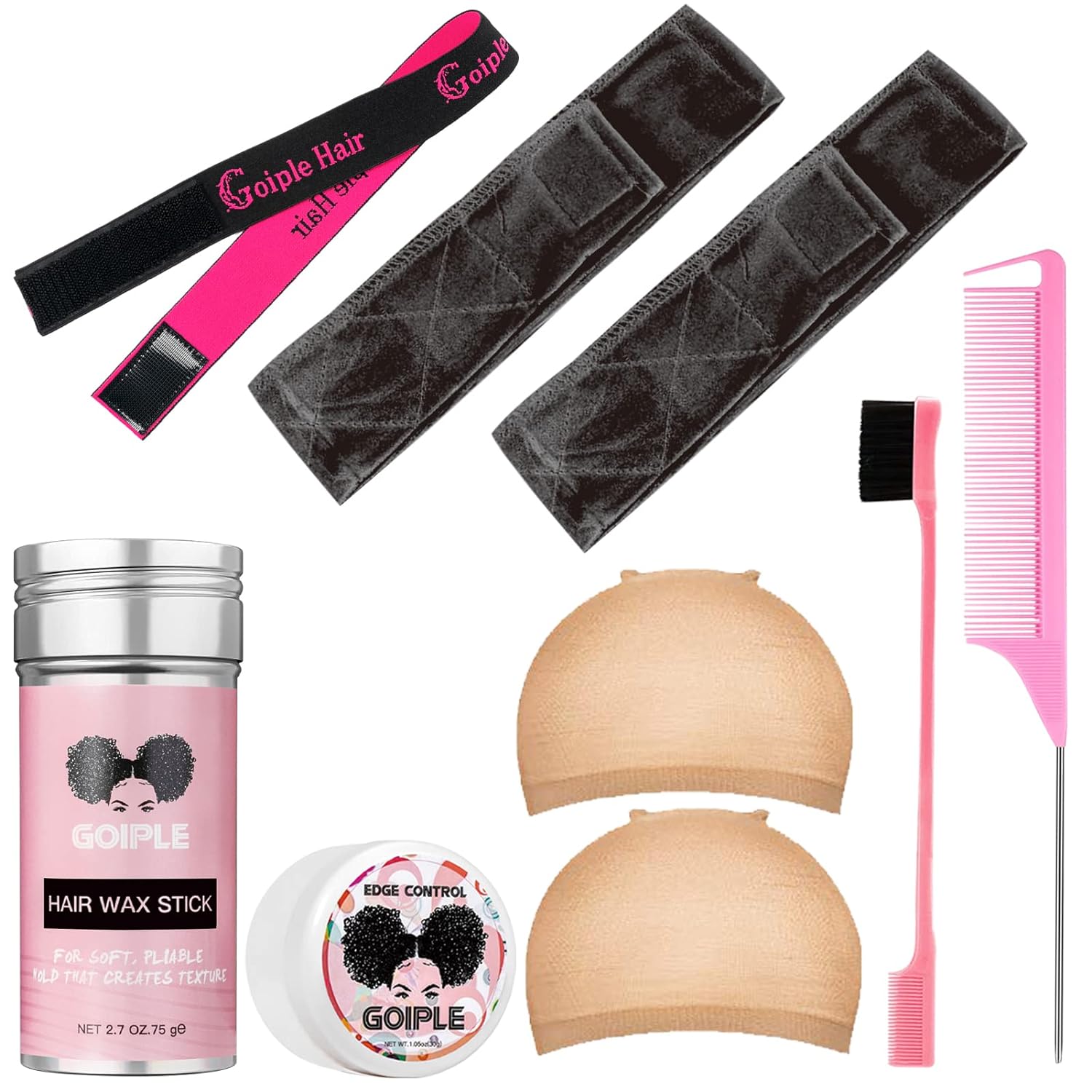 Waterproof Wig Glue Set 9Pcs for Secure and Stylish Applications goiple care