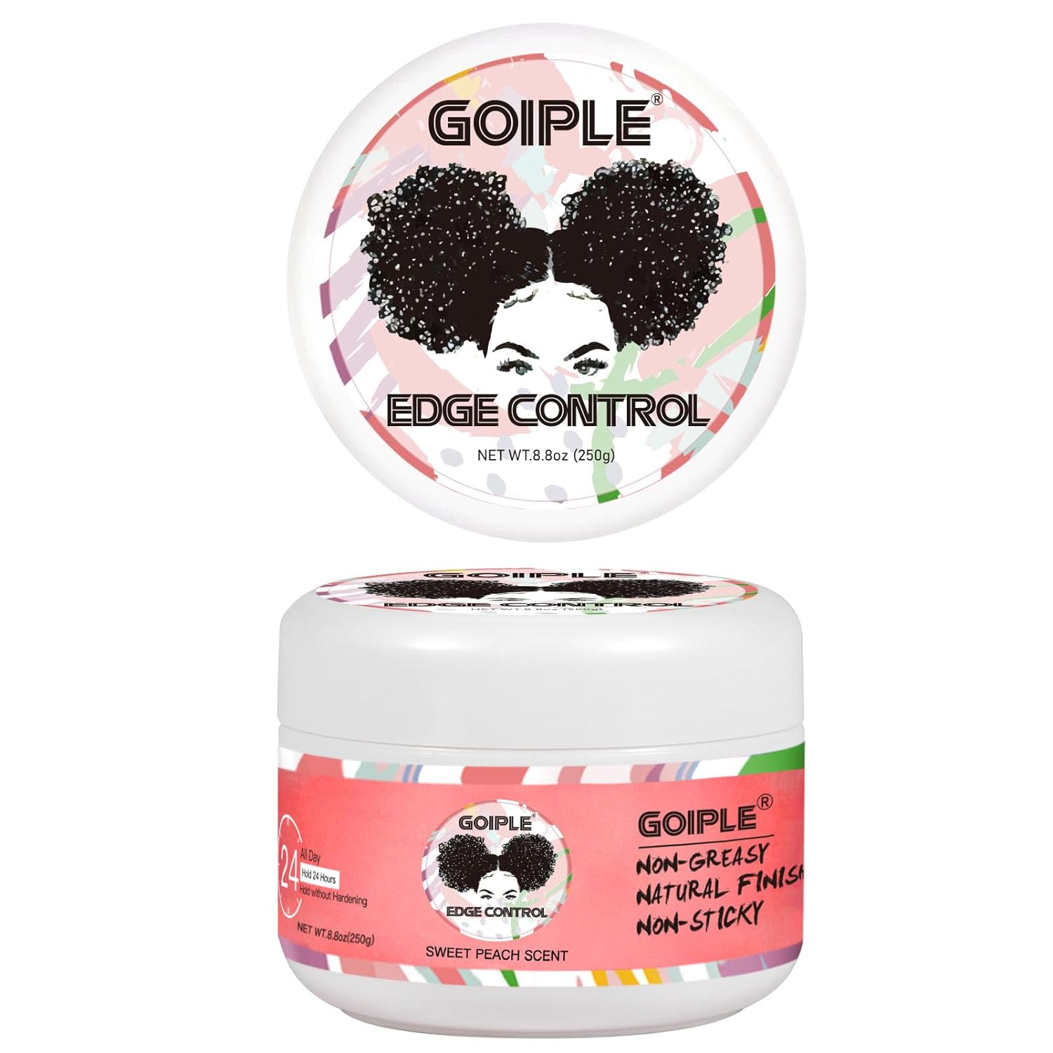 Edge Control Wax for Women Strong Hold 4oz (Sweet Peach )