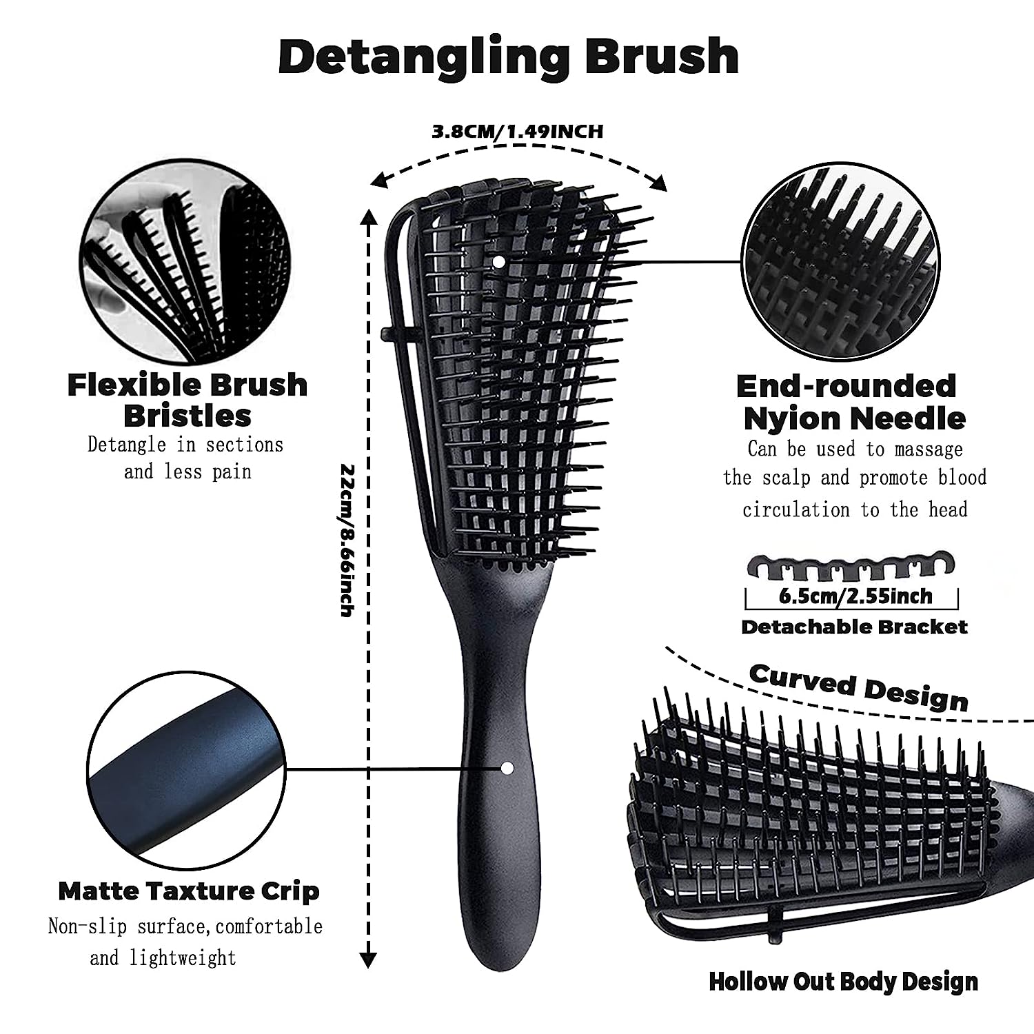 Detangling Brush for Curly Hair Set