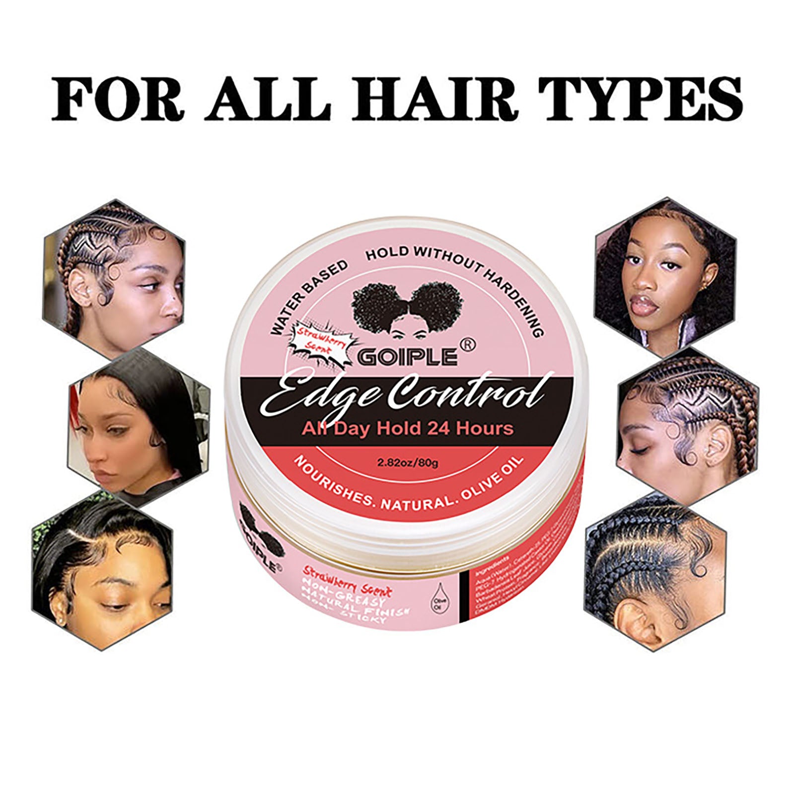 80g Edge Control Wax Strong Hold Non-greasy