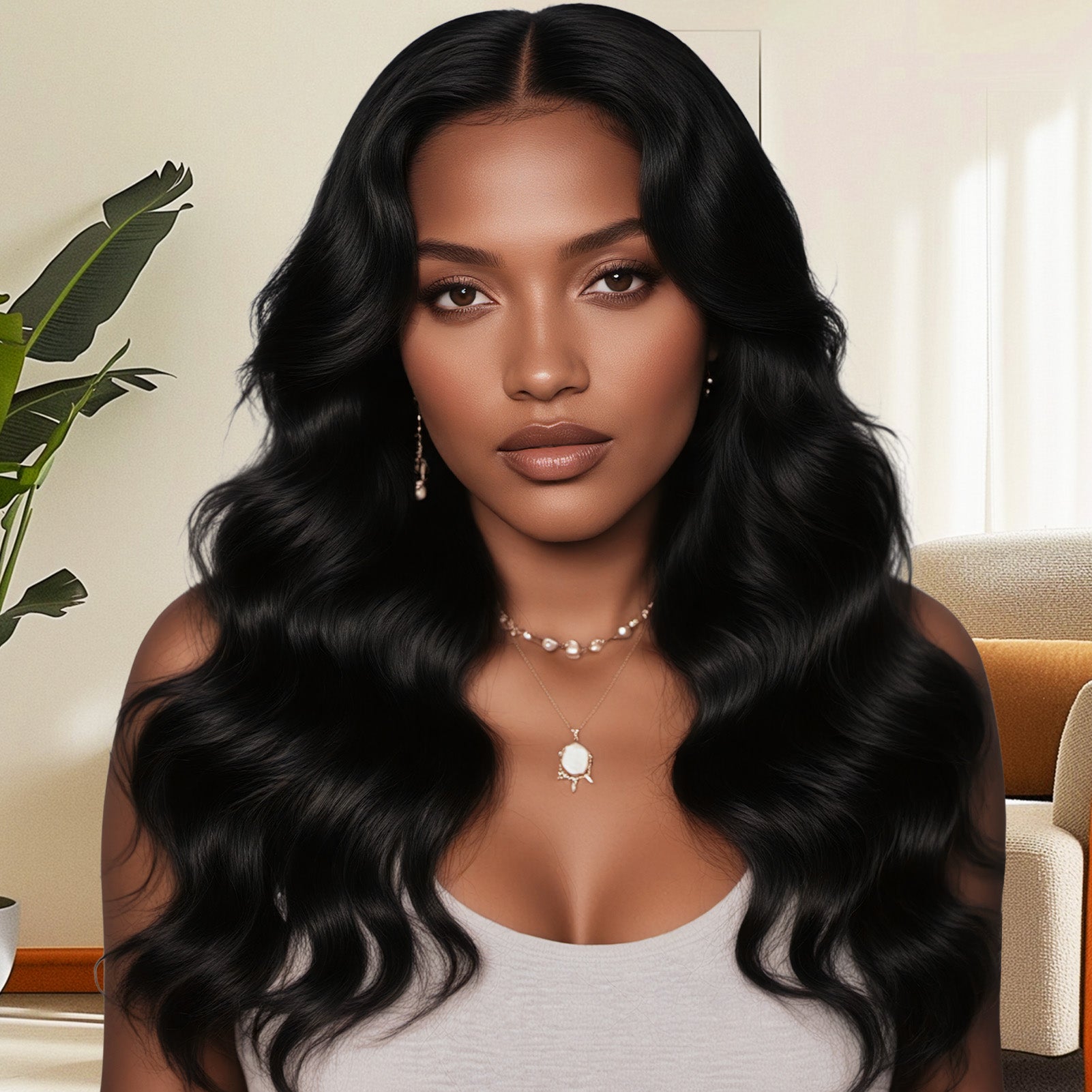 GOlPLE Black Lace 5*5 BODY Wig With 180%Density Personality Daily Life