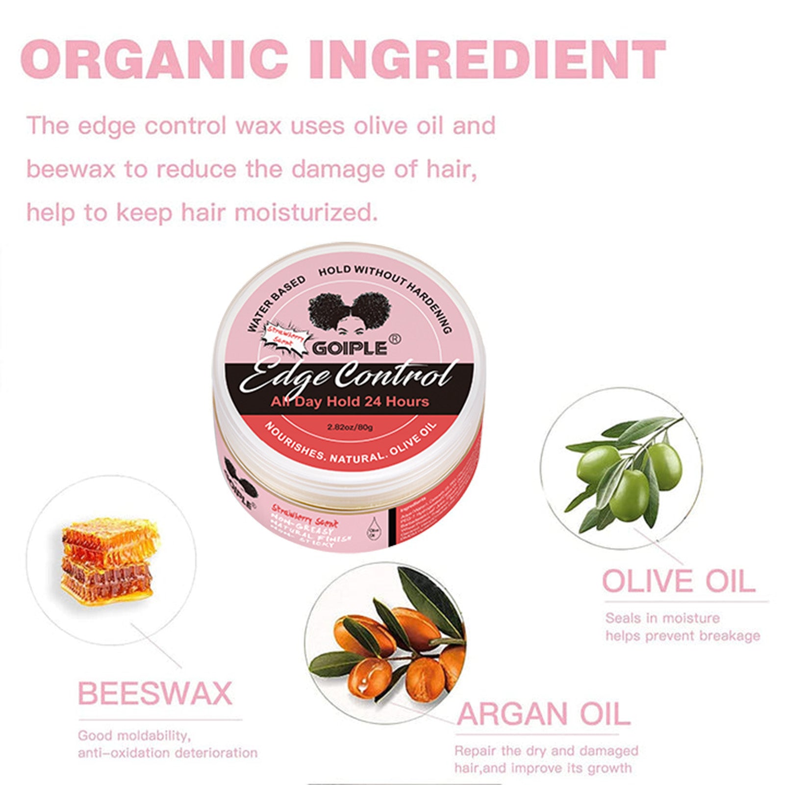 80g Edge Control Wax Strong Hold Non-greasy