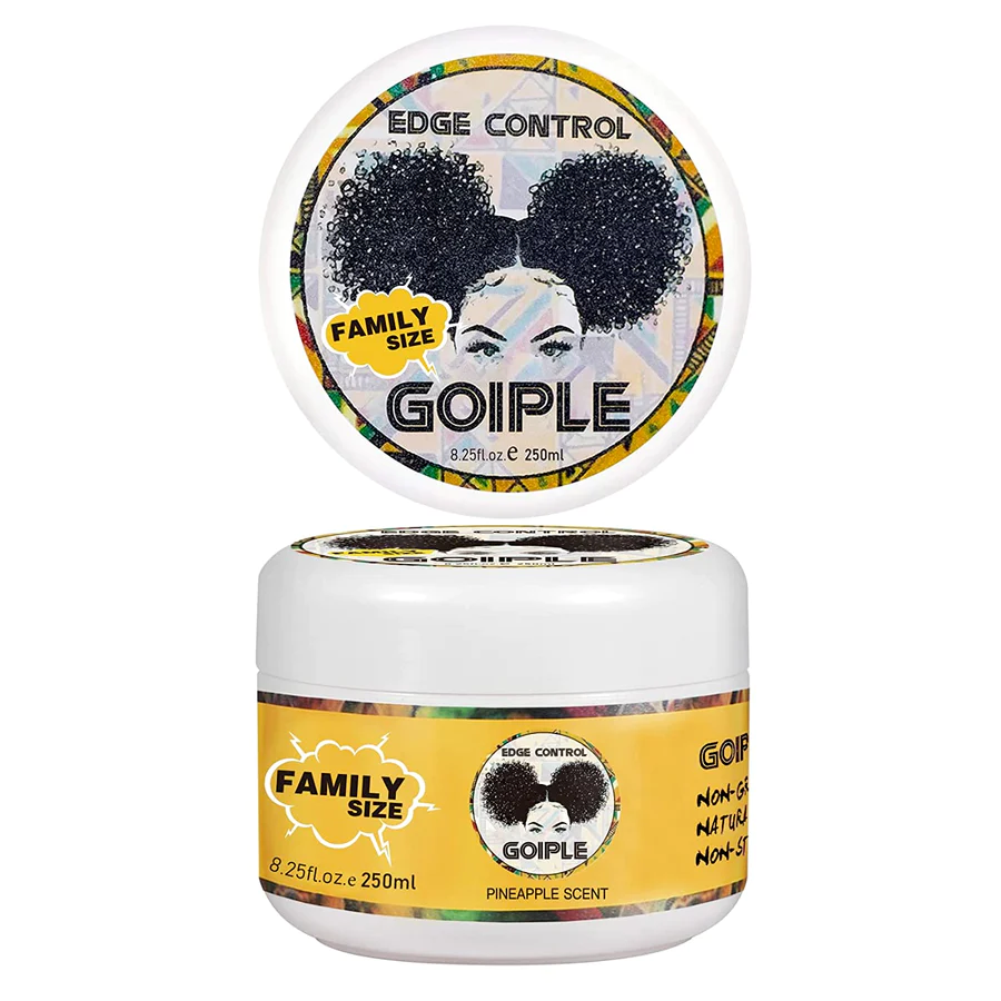 Strong Hold Edge Control Gel for Smoother Edge 4oz（Pineapple）