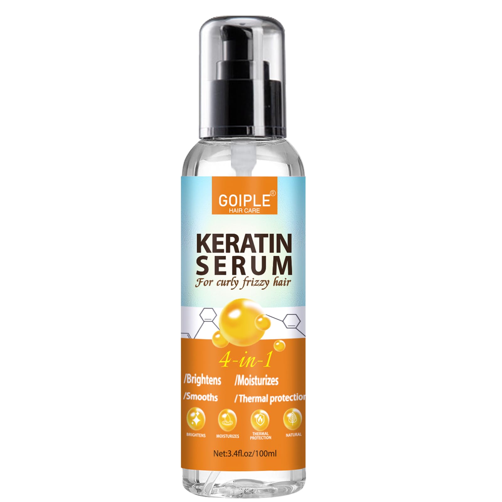 Keratin Protein Hair Serum for Curly Frizzy Hair