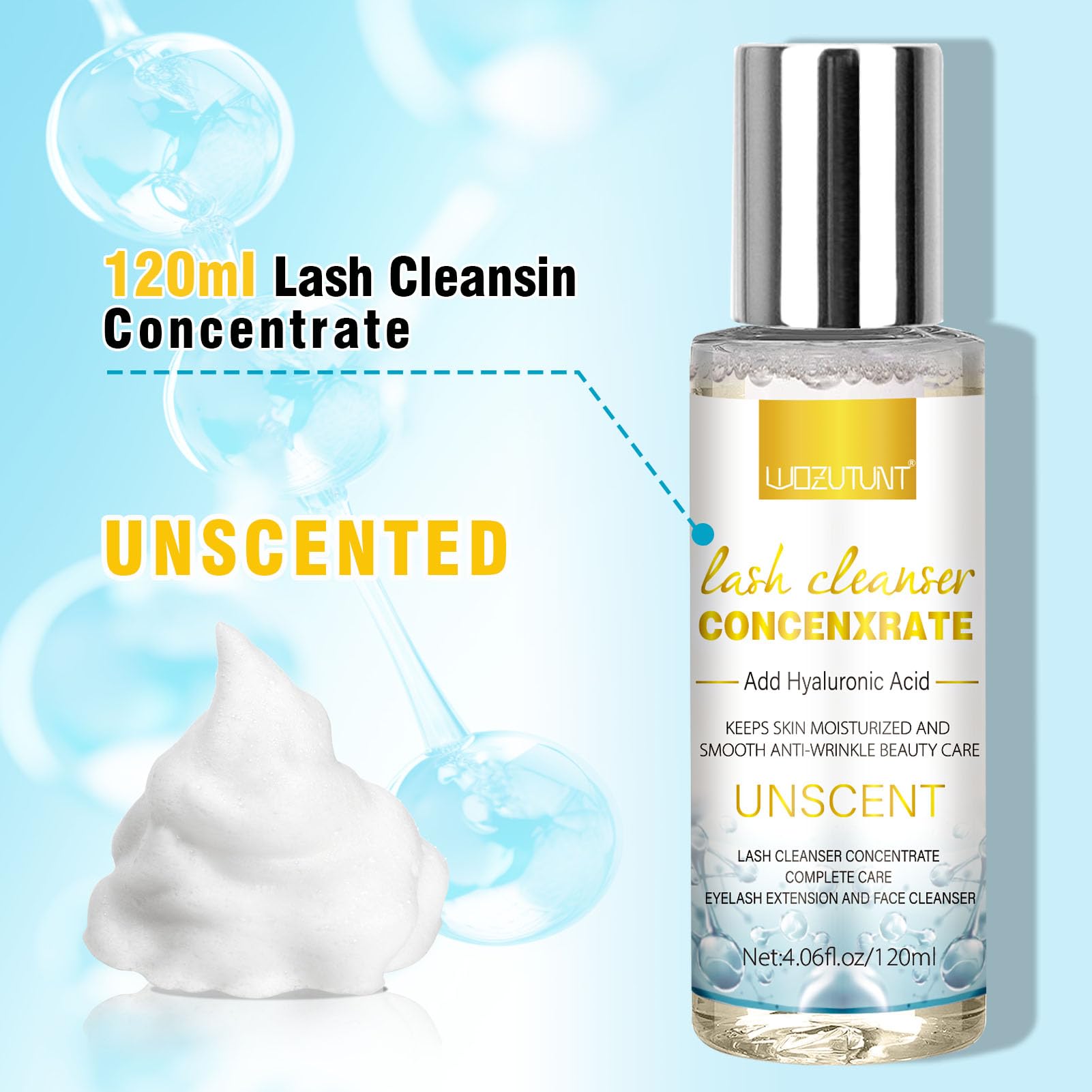 120ML Lash Shampoo Concentrate for Lash Extensions Ser