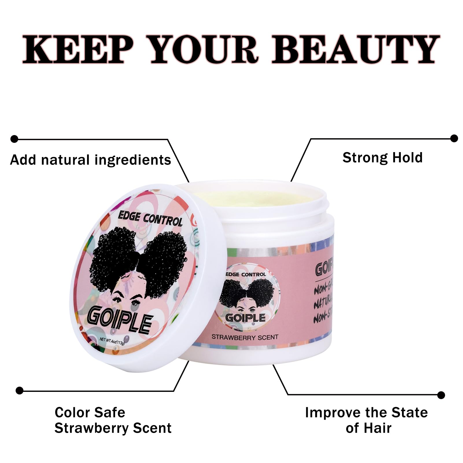 Edge Control Wax Strong Hold Non-greasy
