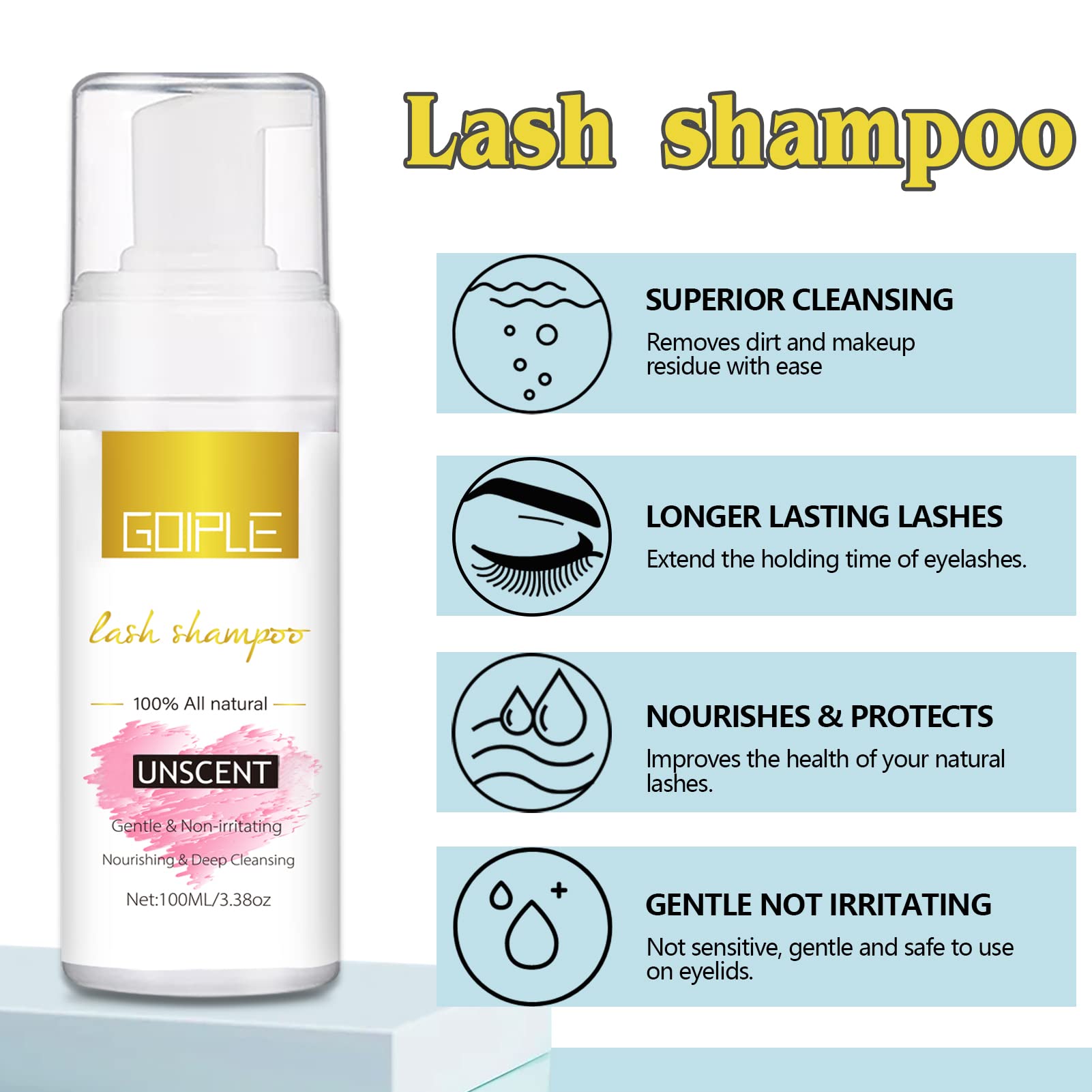Unscent Lash Shampoo for Extensions Set