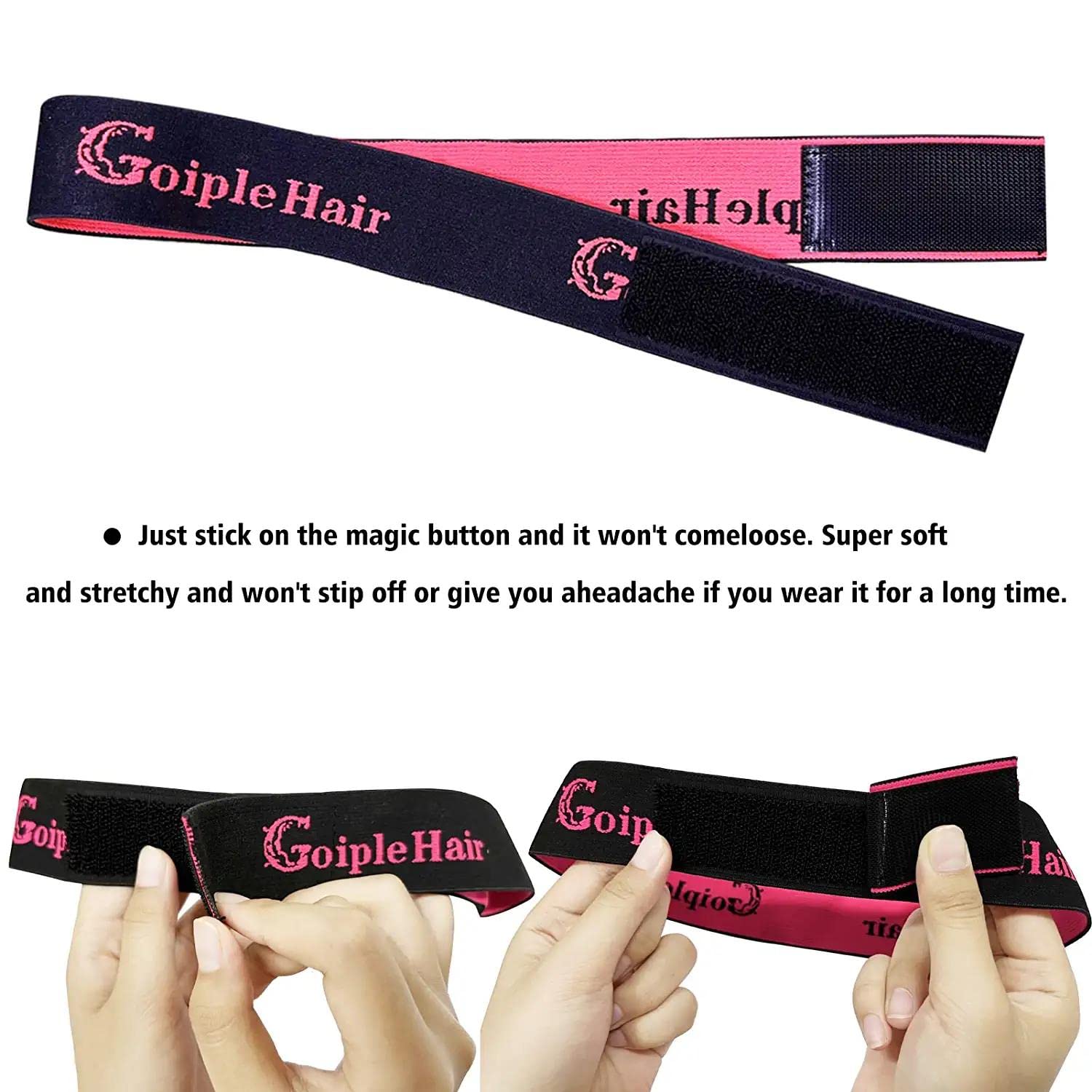 3PCS Elastic Bands for Wig Edges Wax Stick Set