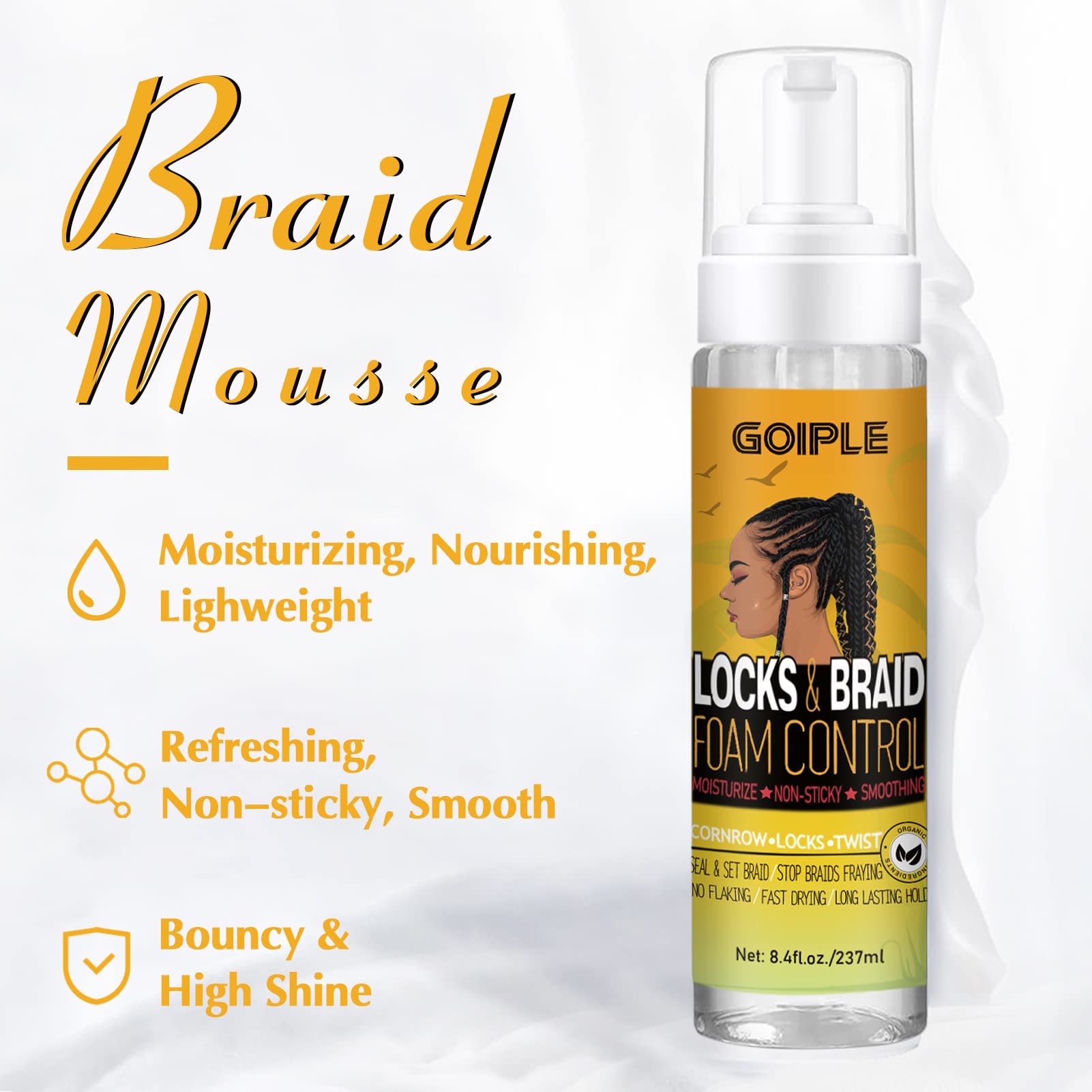 Braid Mousse Hair Braiding Mousse for Braids Twist