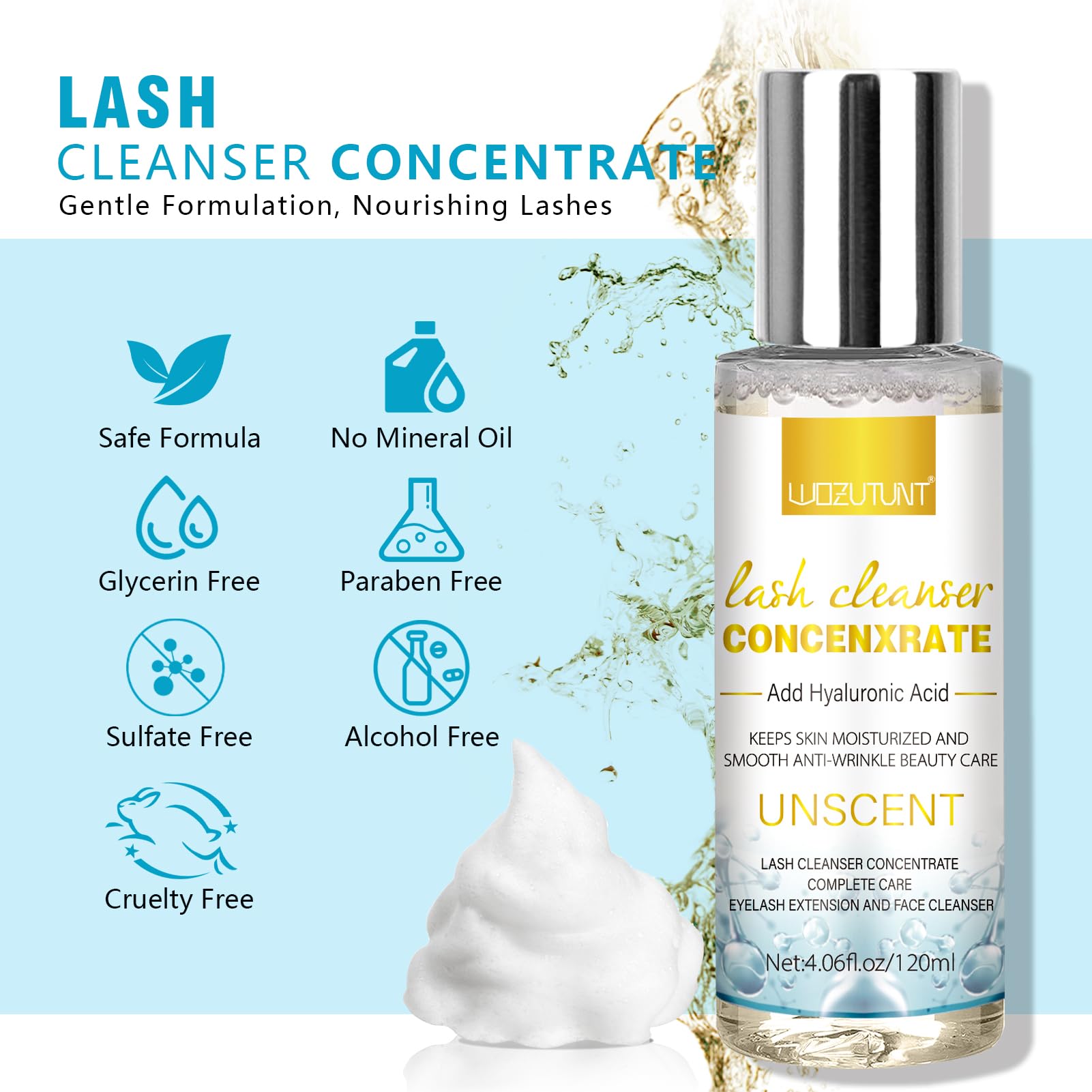 120ML Lash Shampoo Concentrate for Lash Extensions Ser