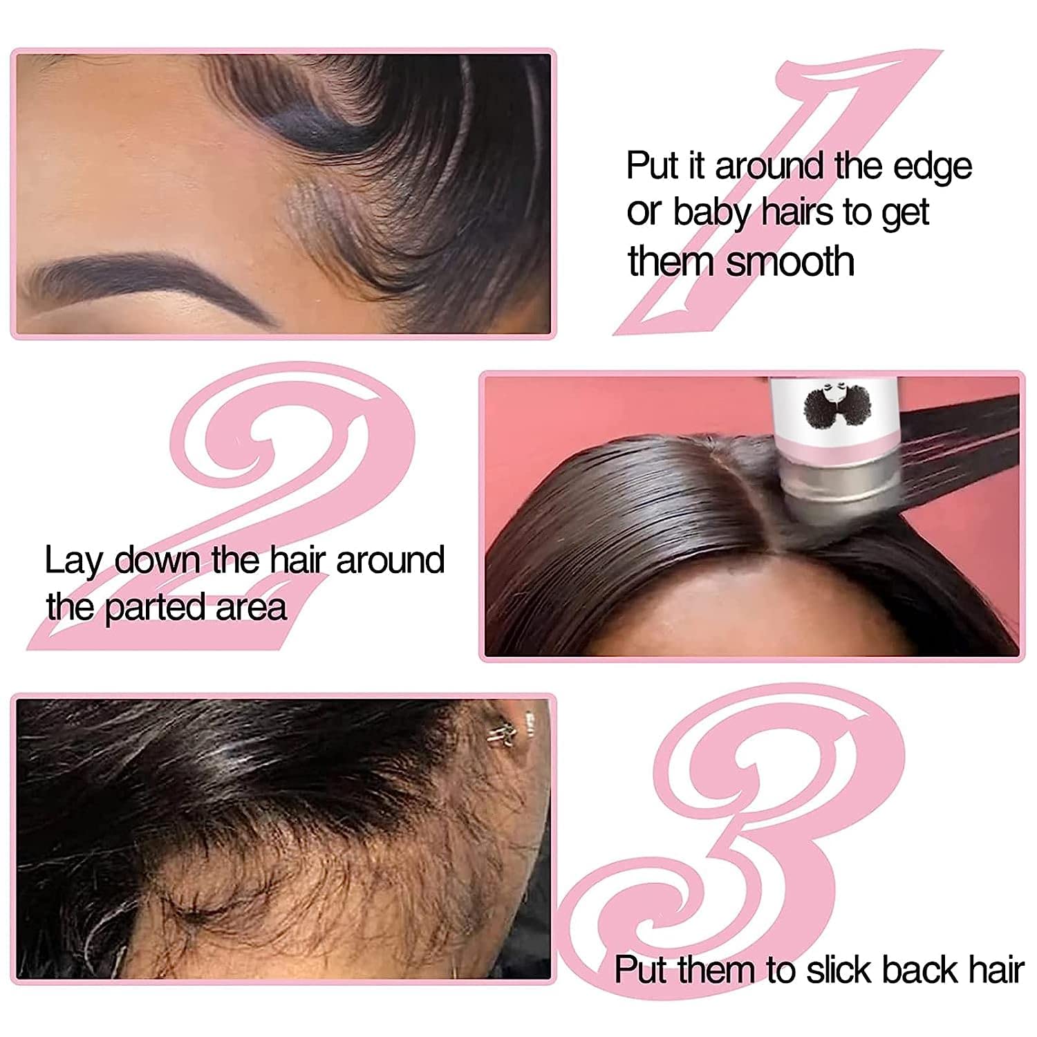 2pcs Hair Wax Stick for Hair Wigs Edge Control Slick