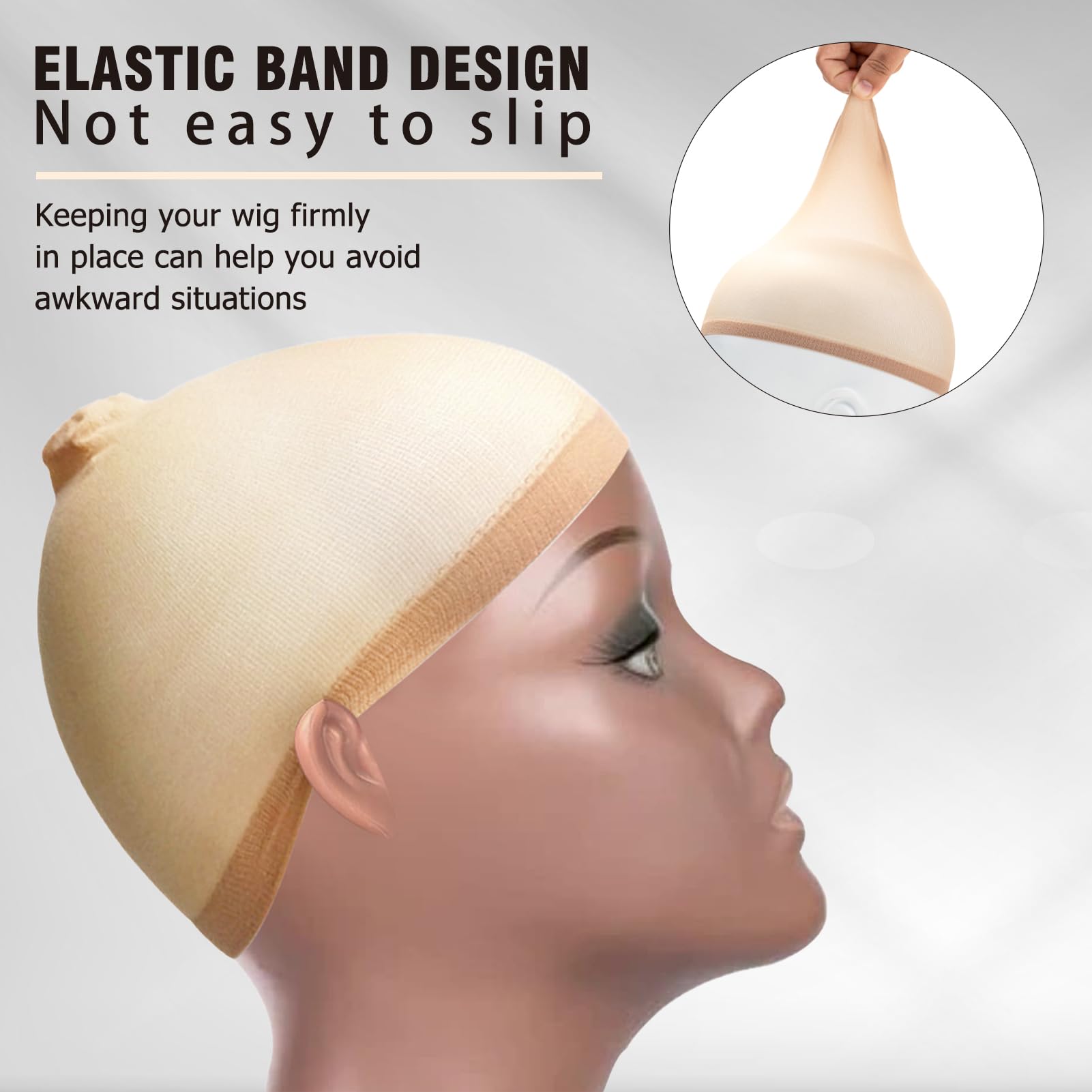 Wig Cap for Lace Front Wig Stretchy Nylon Wig Caps