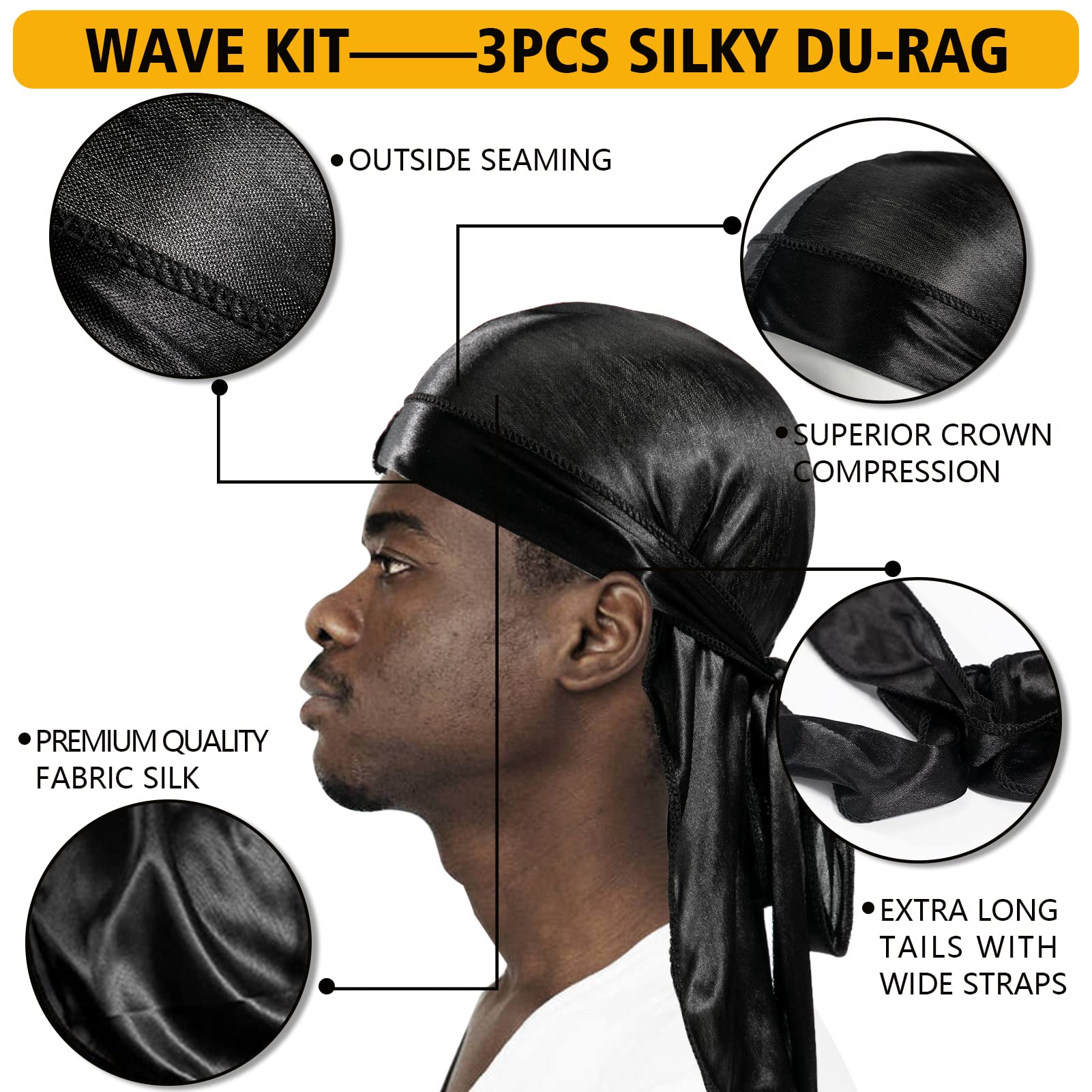 Wave Pomade for Men Strong Hold Easy Wash 360 Wave