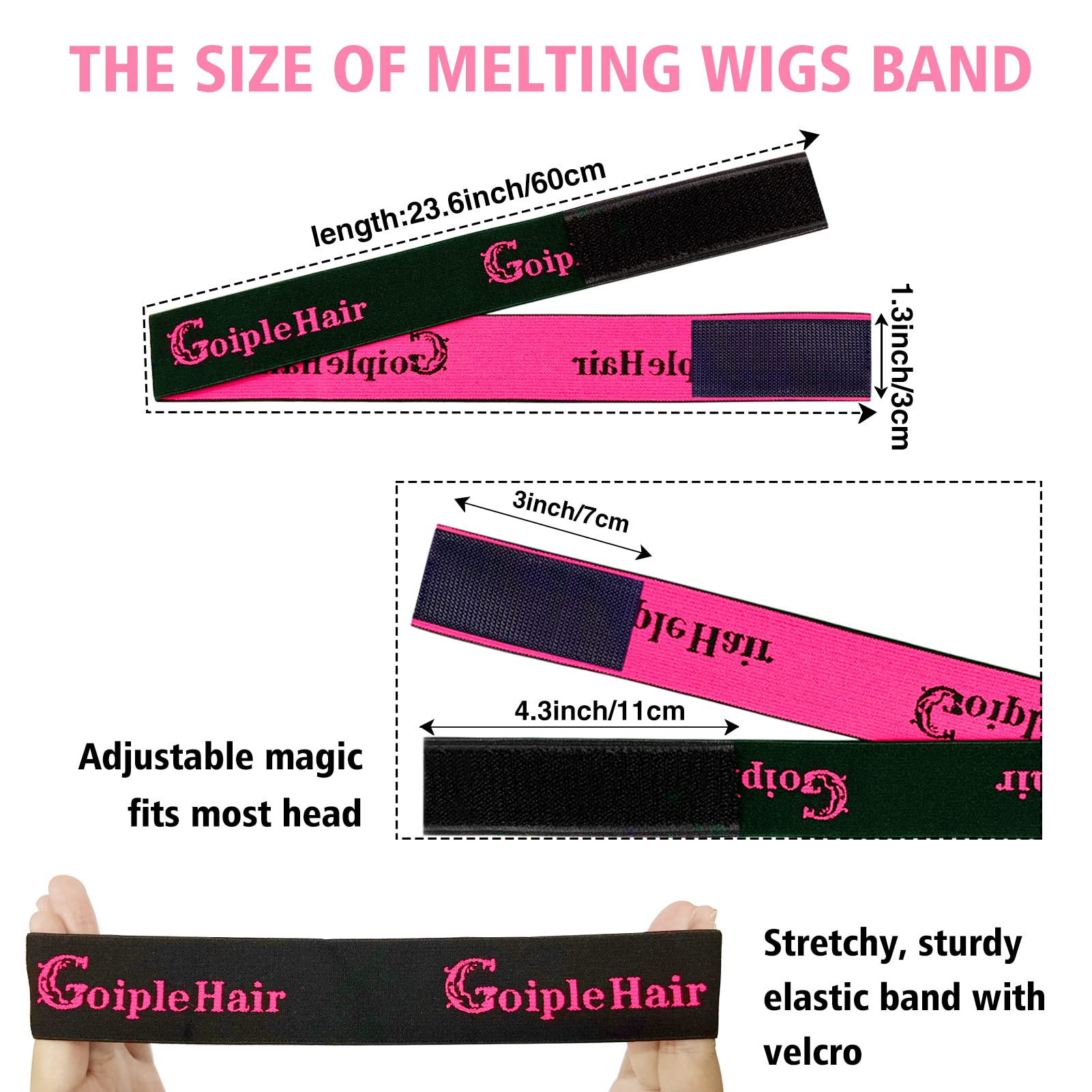 Elastic Bands for Wig Edges Wig Band - 4PCS