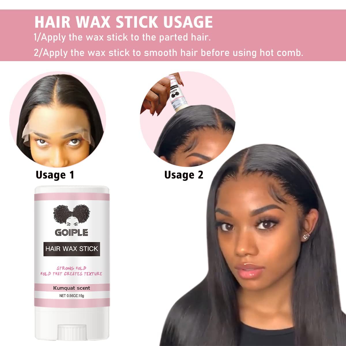 3PCS Elastic Bands for Wig Edges