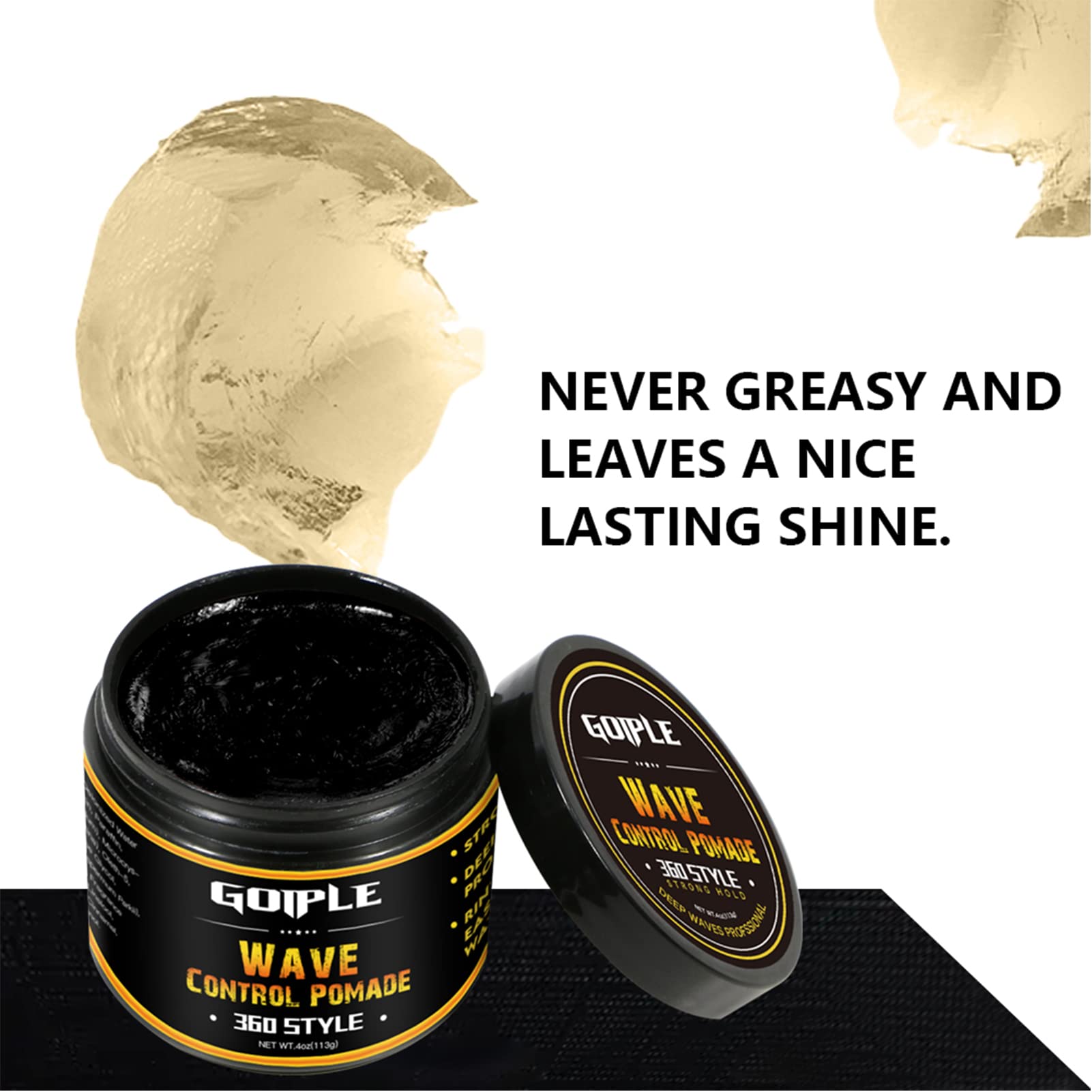 Natural Wave Pomade for Men Strong Hold 360 Wave