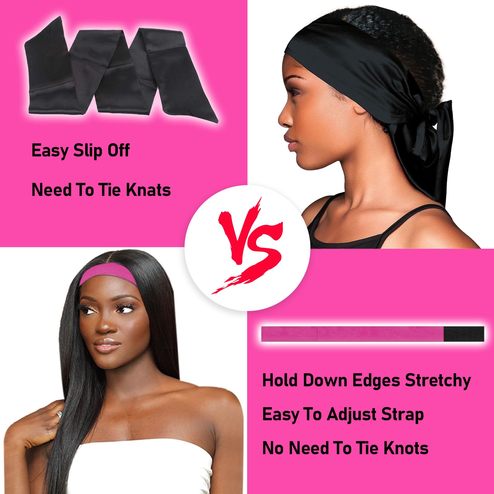 3PCS Elastic Bands for Wig Edges - Elastic Band for Lace Frontal