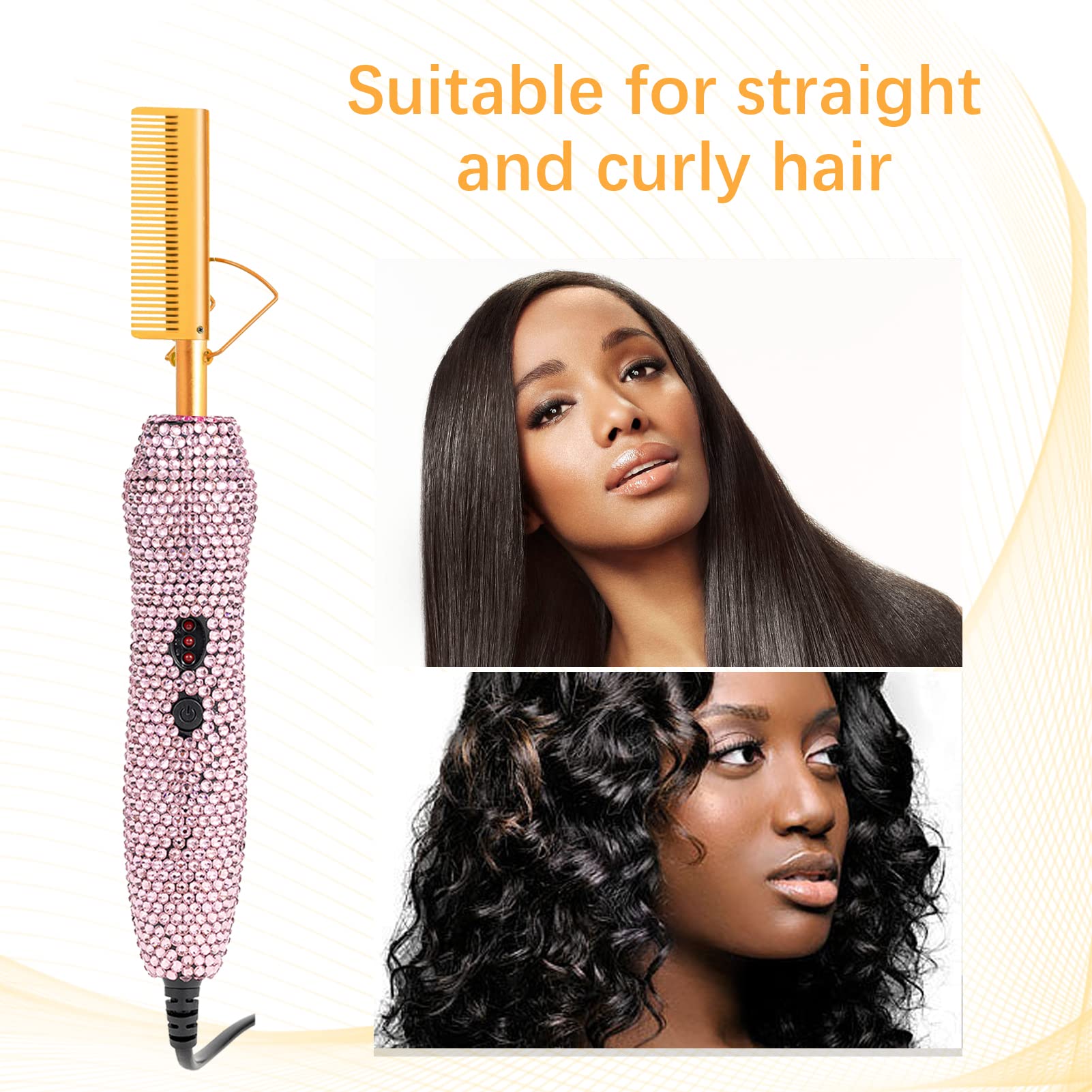 Diamond Hot Comb Electric for Wigs Set