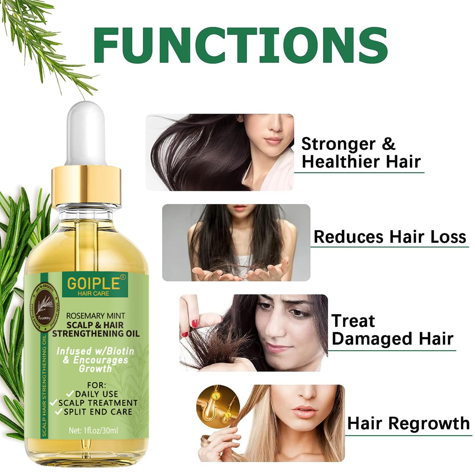 Organic Rosemary Oil For Hair Growth