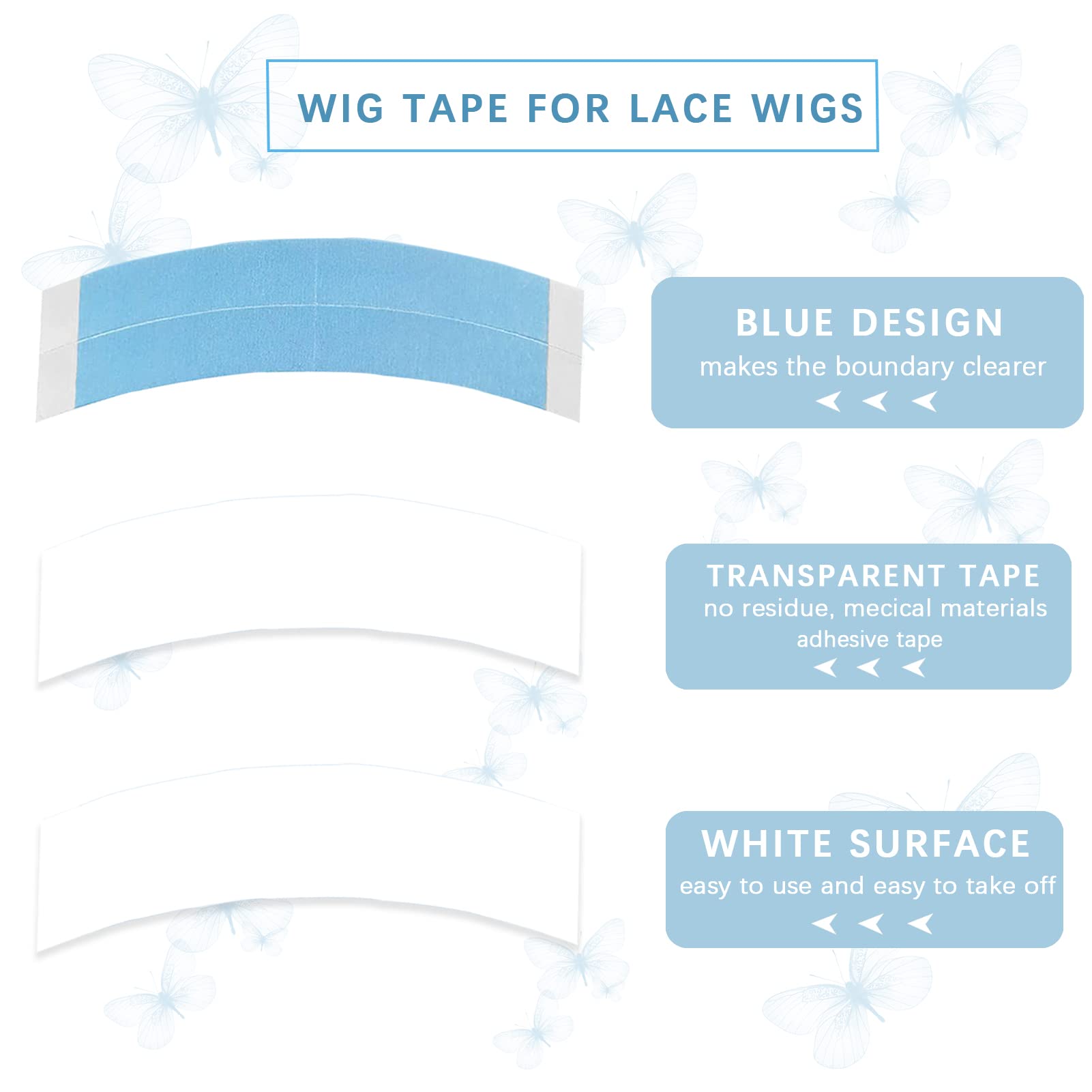 36pcs Wig Tape for Lace Wigs Double Sided Waterproof Lace Wigs Adhesive