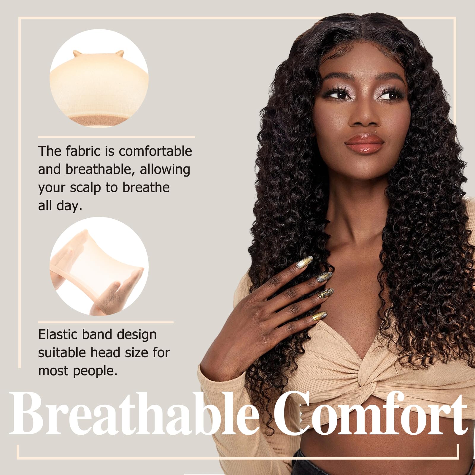 Wig Cap for Lace Front Wig Stretchy Nylon Wig Caps