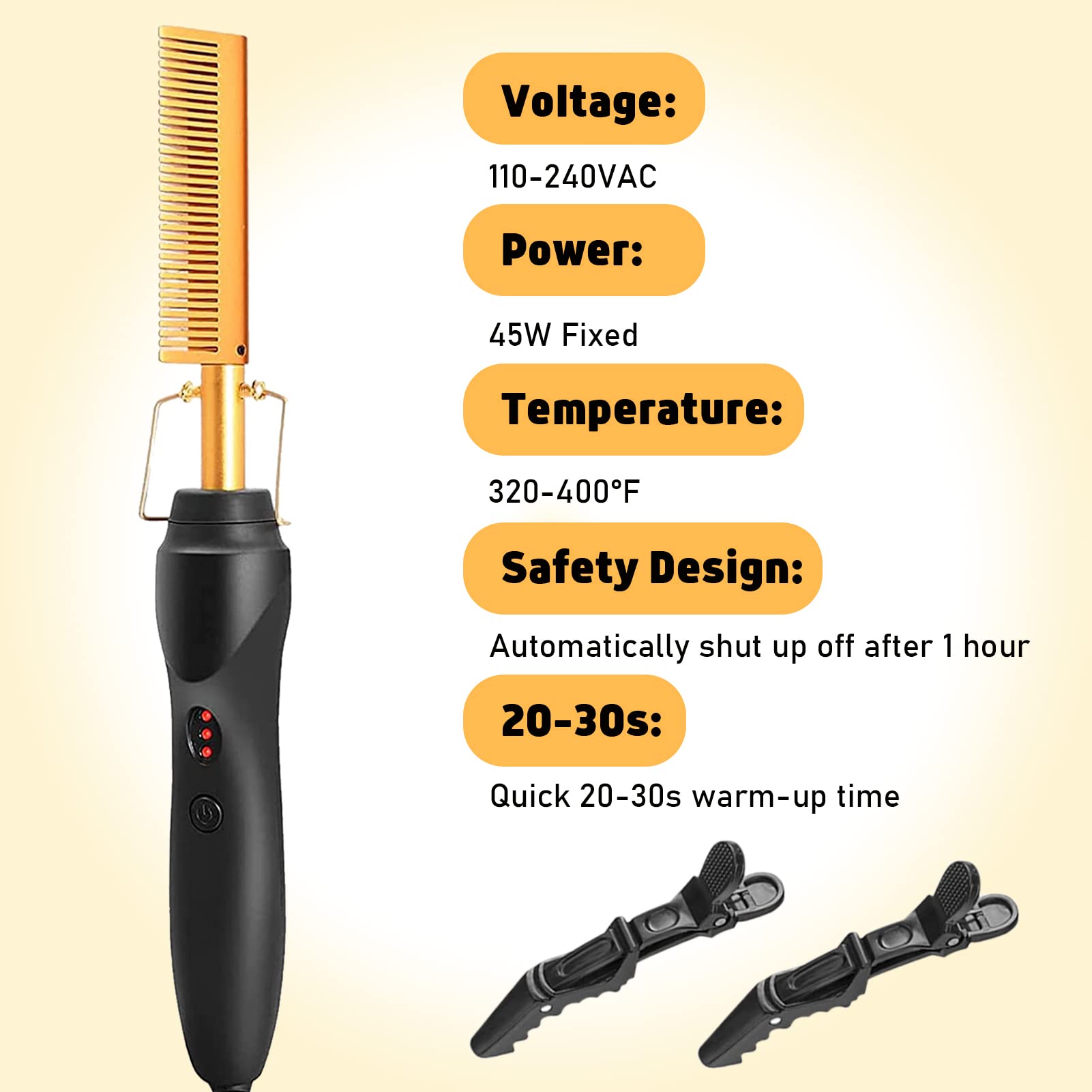 Wig Head Stand Tripod Metalwith Wig Caps, T-Pins, Comb, Hair Clip, Carrying Bag, Hot Comb Set