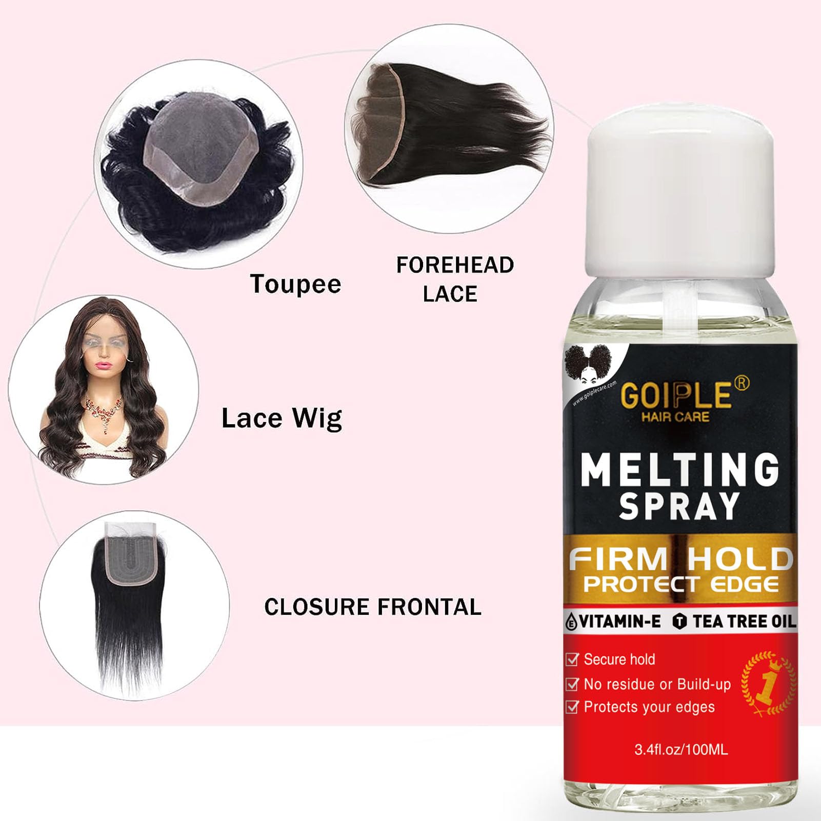 Lace Melting Spray Glue-Less Hair Adhesive for Wigs