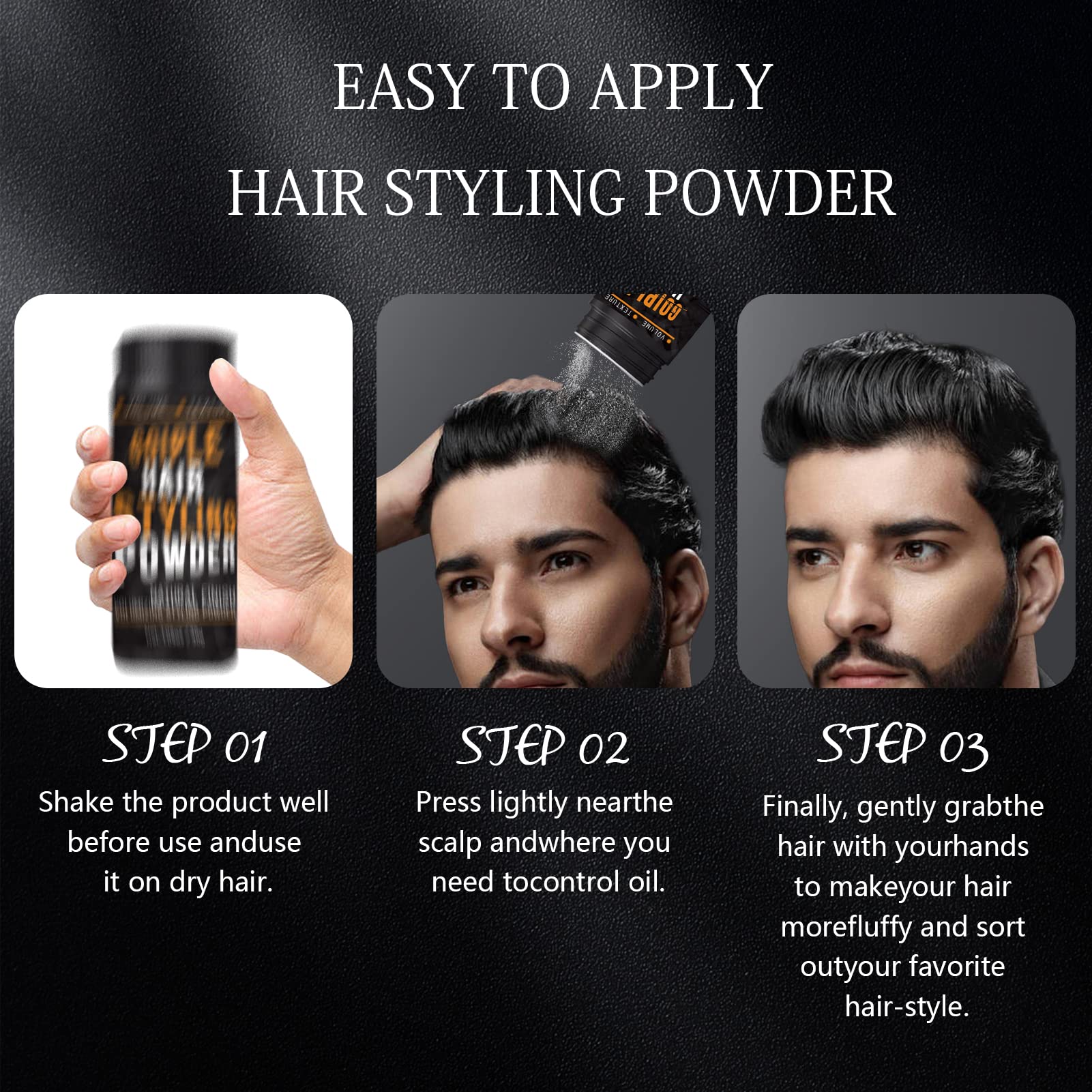 Hair Styling Powder 1.05oz Natural Look Styling Power for Men