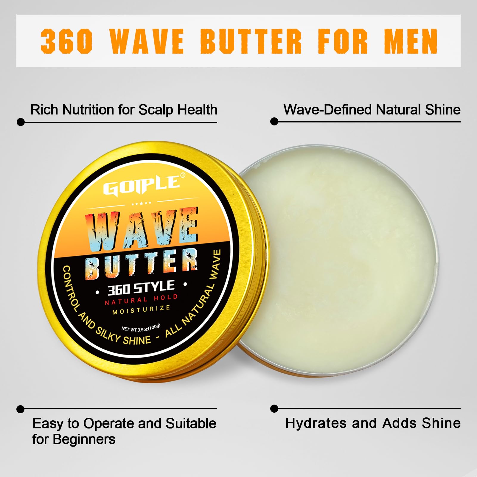 3.5 OZ Wave Butter 360 Wave Grease for Men