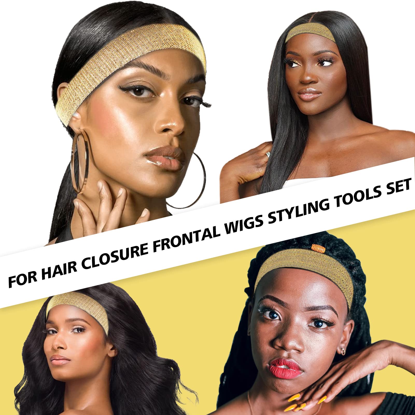 3PCS Elastic Bands for Wig Edges