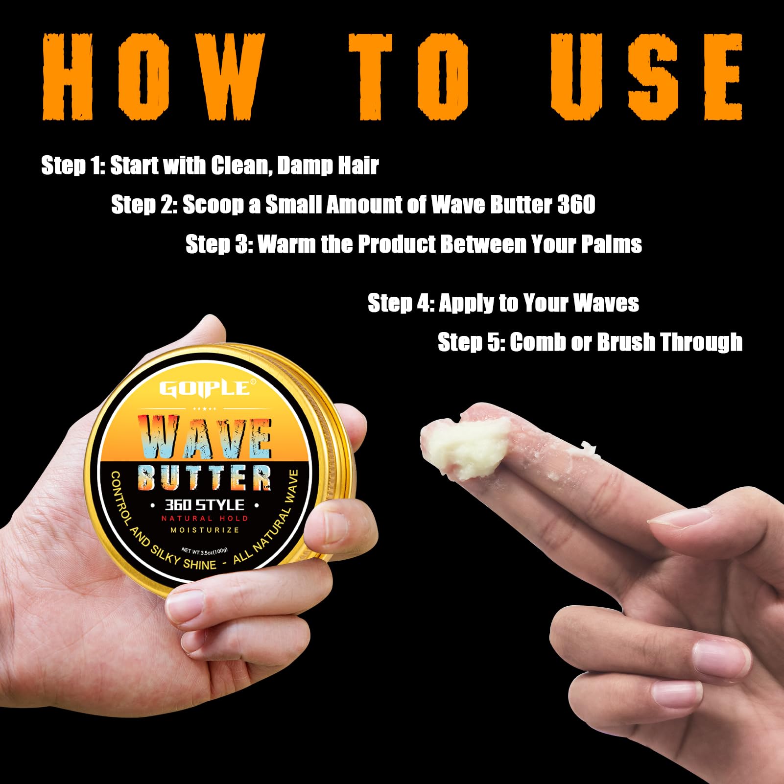 3.5 OZ Wave Butter 360 Wave Grease for Men