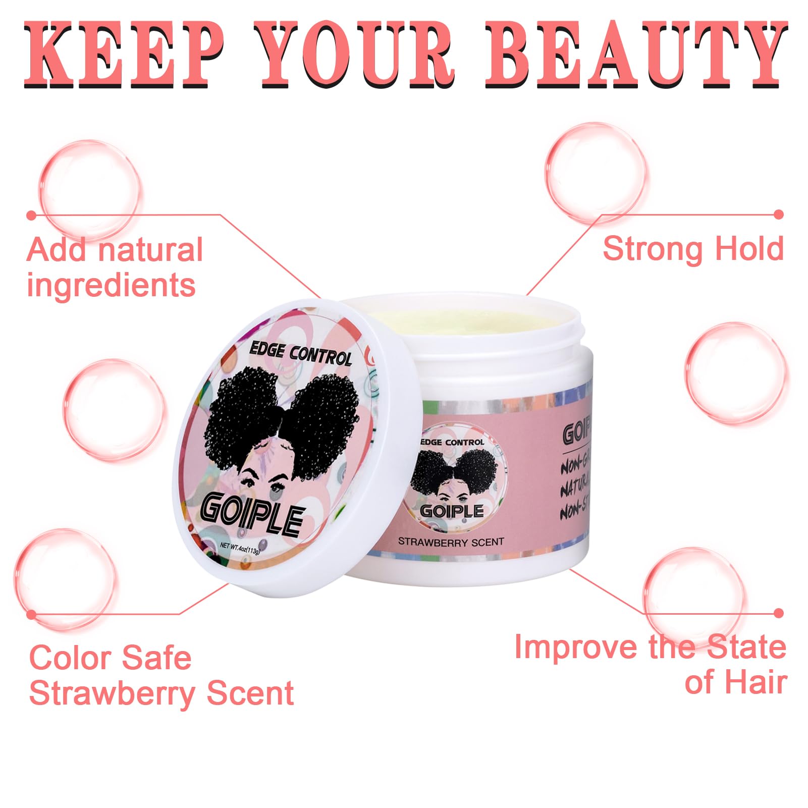 Edge Control Wax for Women Strong Hold Non-greasy Set