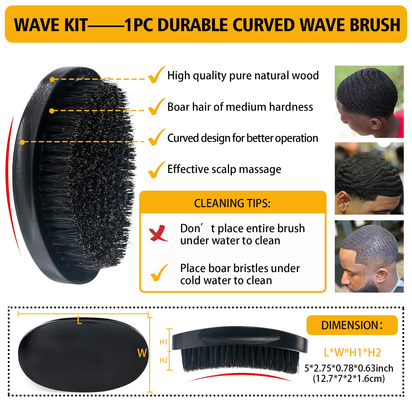 Wave Pomade for Men Strong Hold Easy Wash 360 Wave