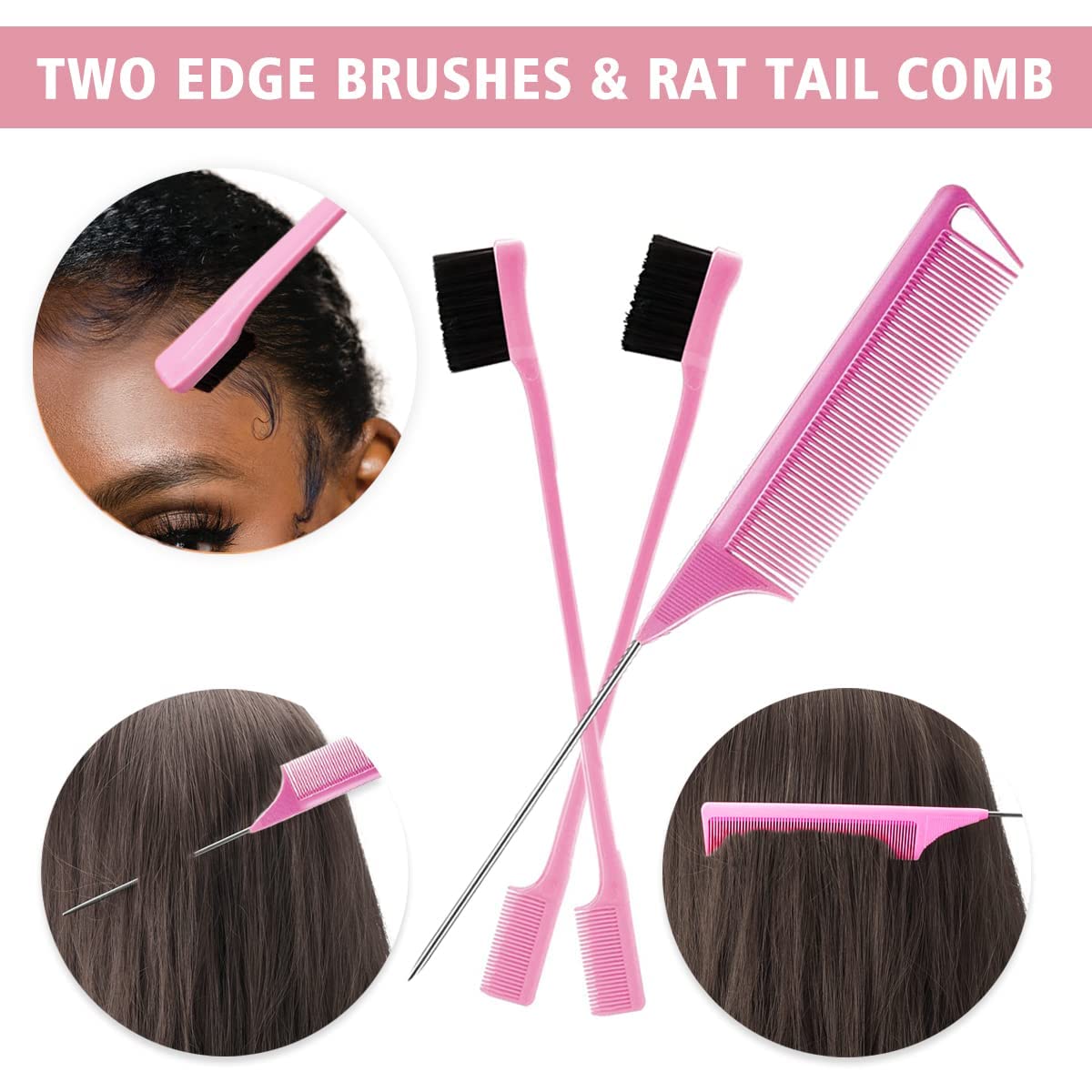 3PCS Elastic Bands for Wig Edges
