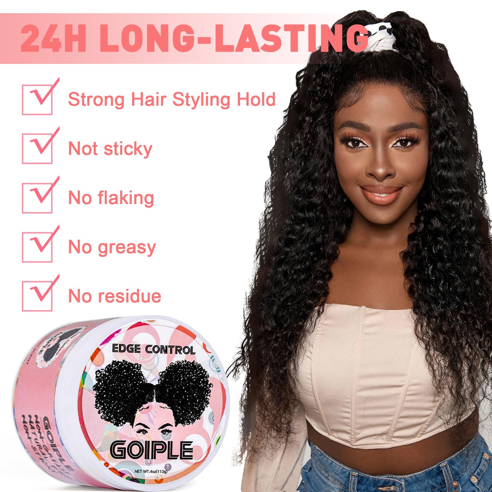 Edge Control Wax for Women Strong Hold Non-greasy Set