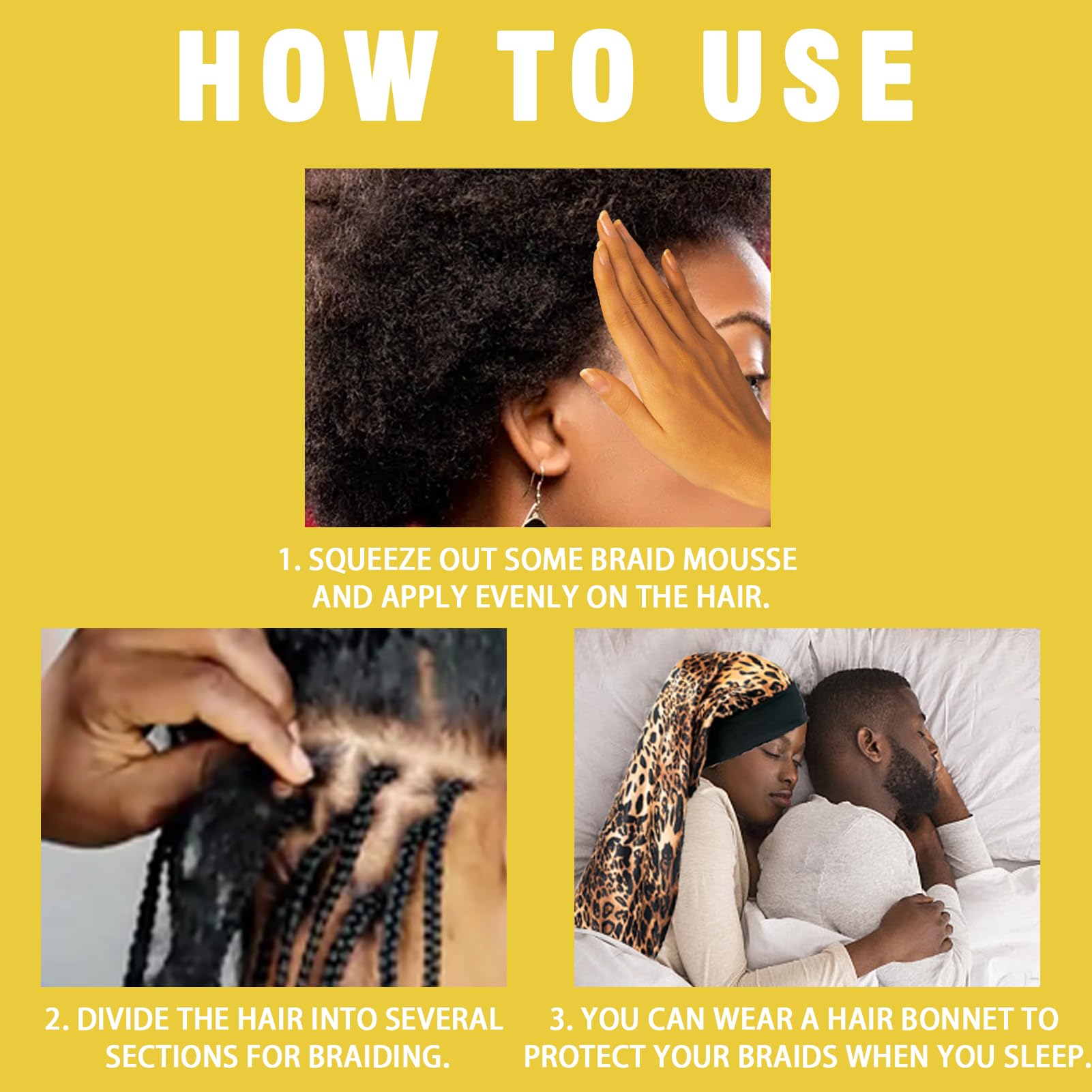 Braid Mousse Hair Braiding Mousse for Braids Twist
