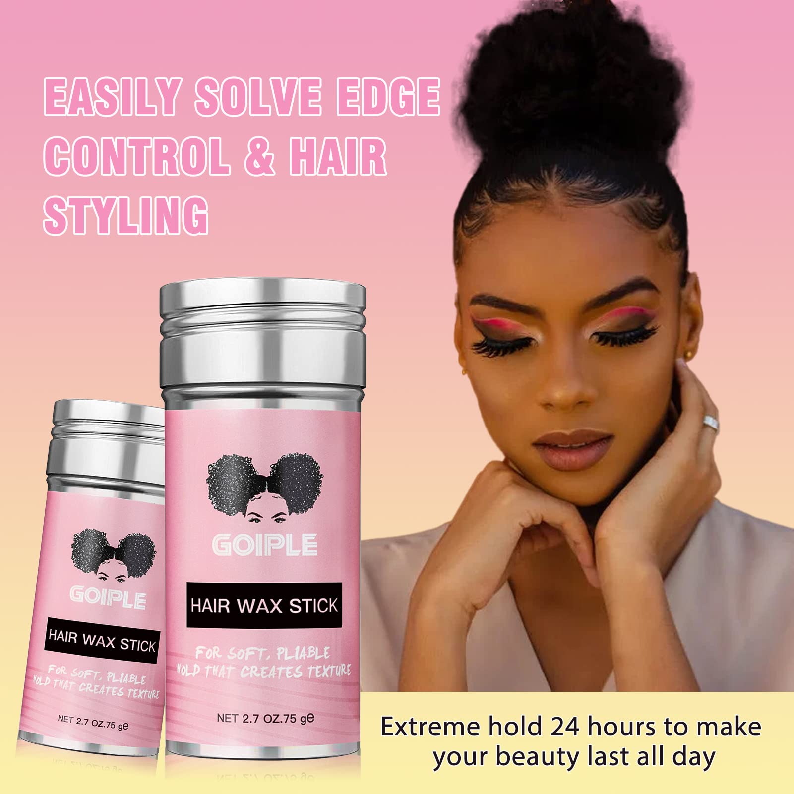 Hair Wax Stick for Hair Wig, Long-Lasting Styling Wax Stick Set
