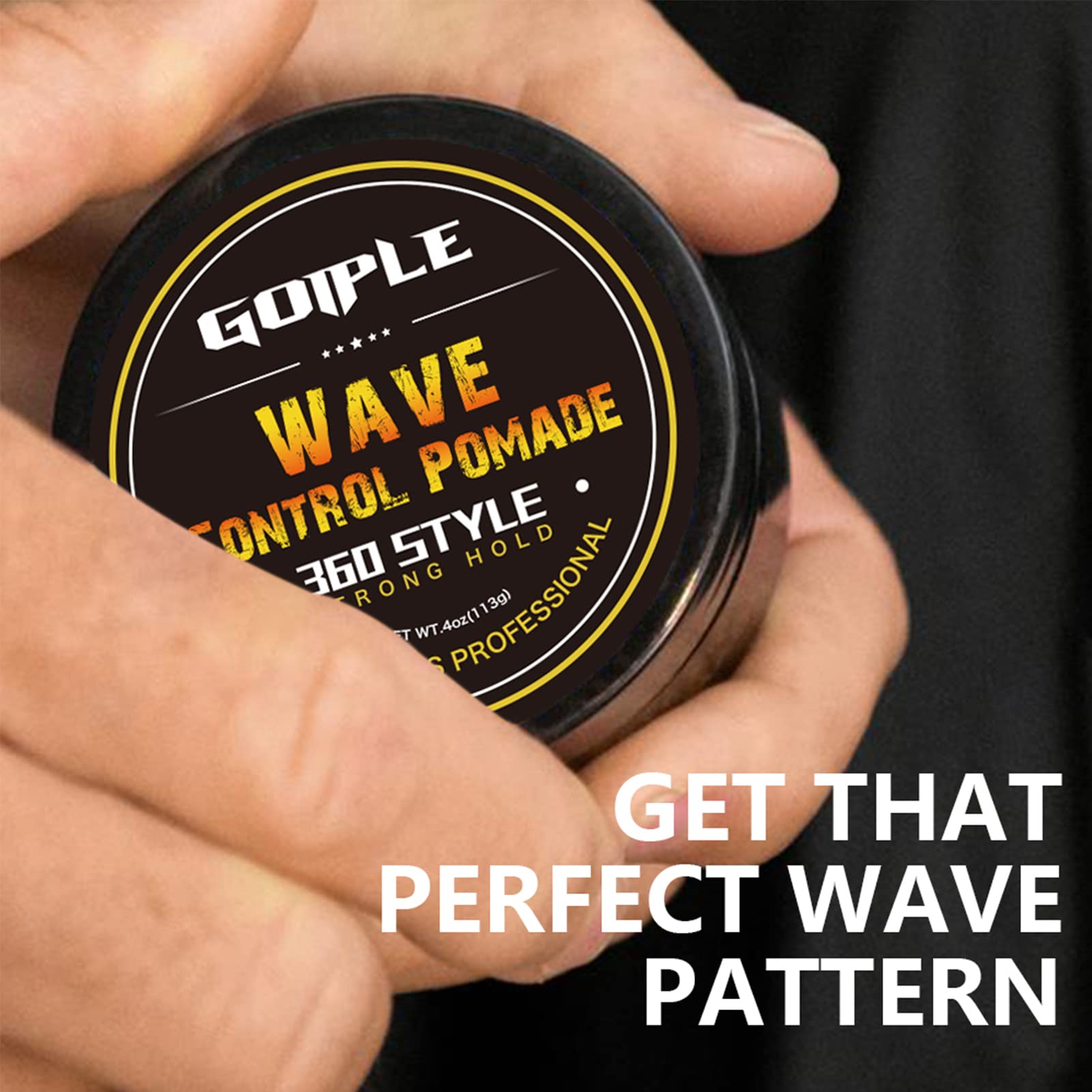 Natural Wave Pomade for Men Strong Hold 360 Wave