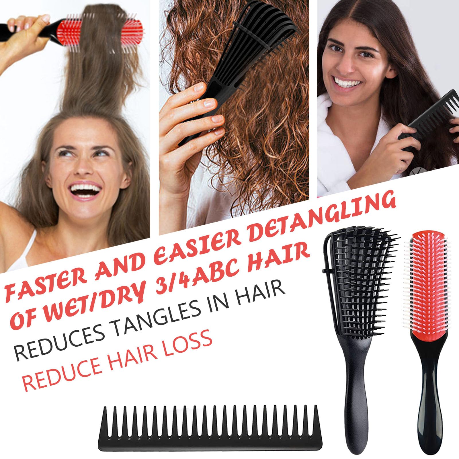 Detangling Brush for Curly Hair Curly Hair Brush for Women/Men/Kids