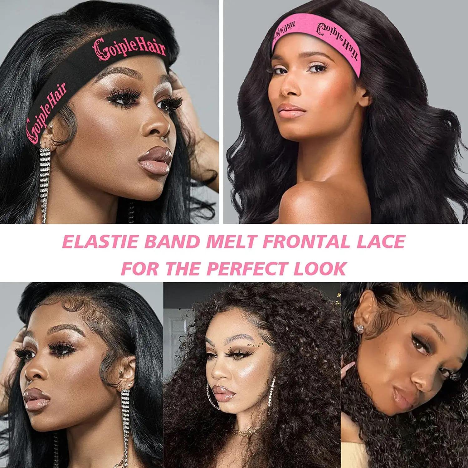 3PCS Elastic Bands for Wig Edges Wax Stick Set