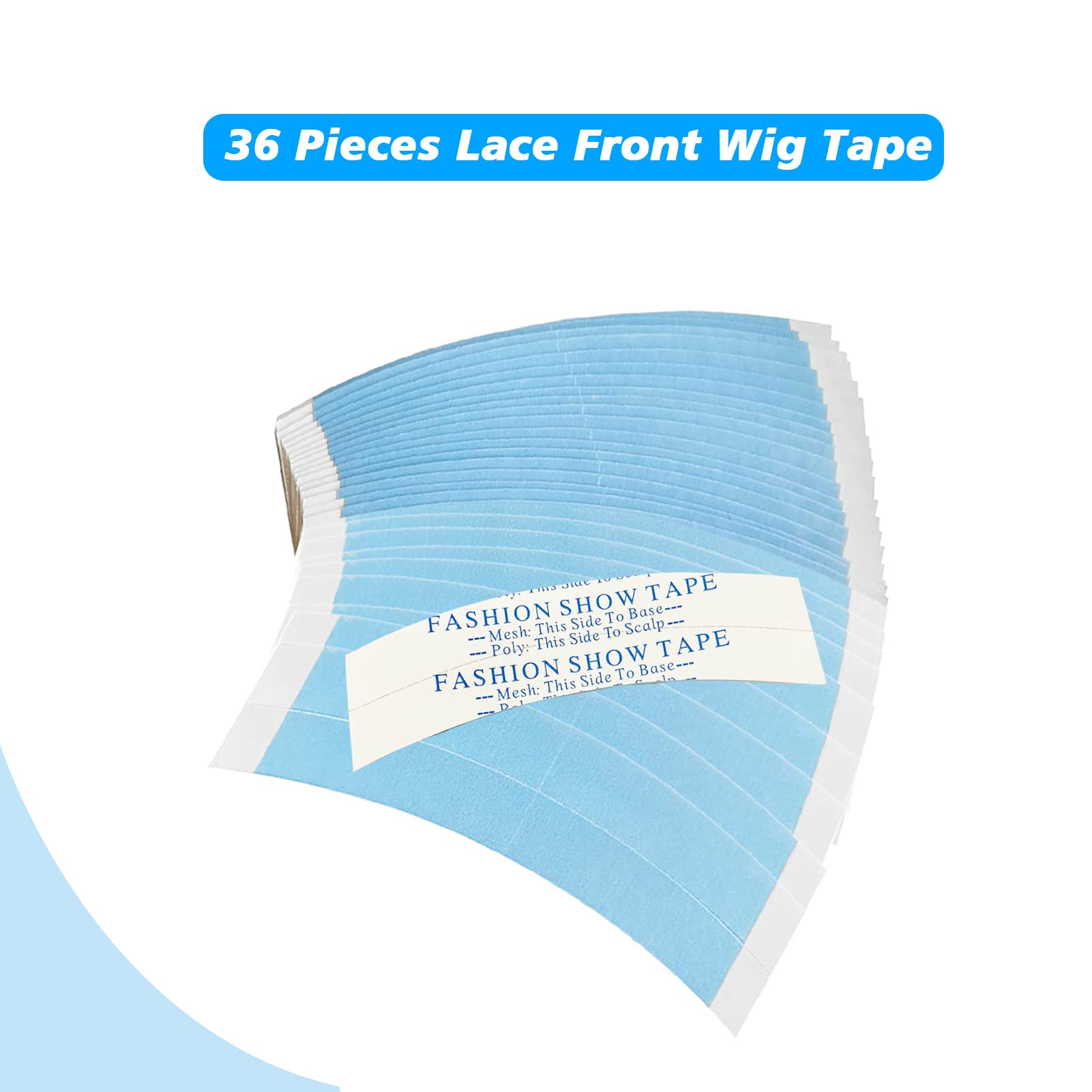 36pcs Wig Tape for Lace Wigs Double Sided Waterproof Lace Wigs Adhesive