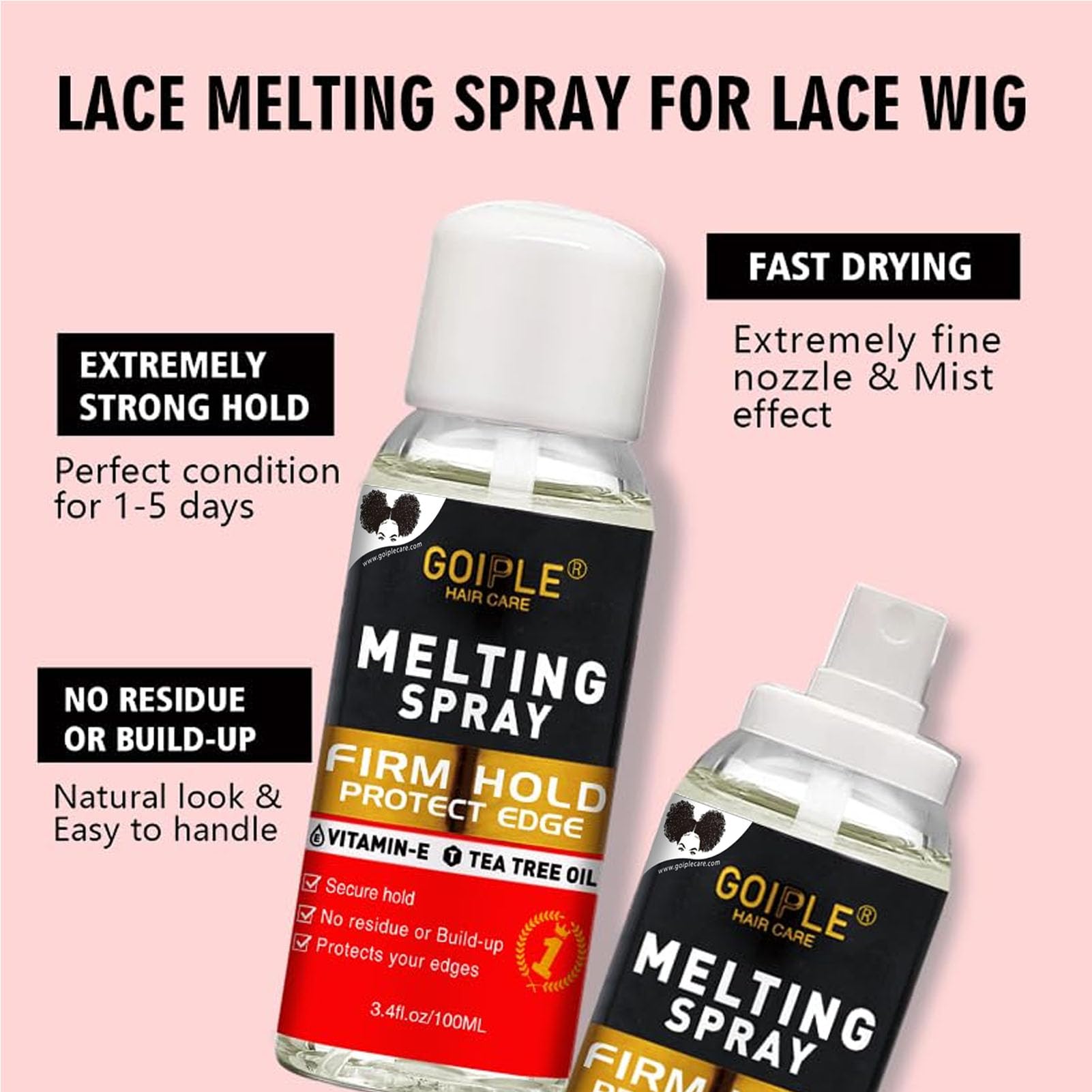 Lace Melting Spray Glue-Less Hair Adhesive for Wigs