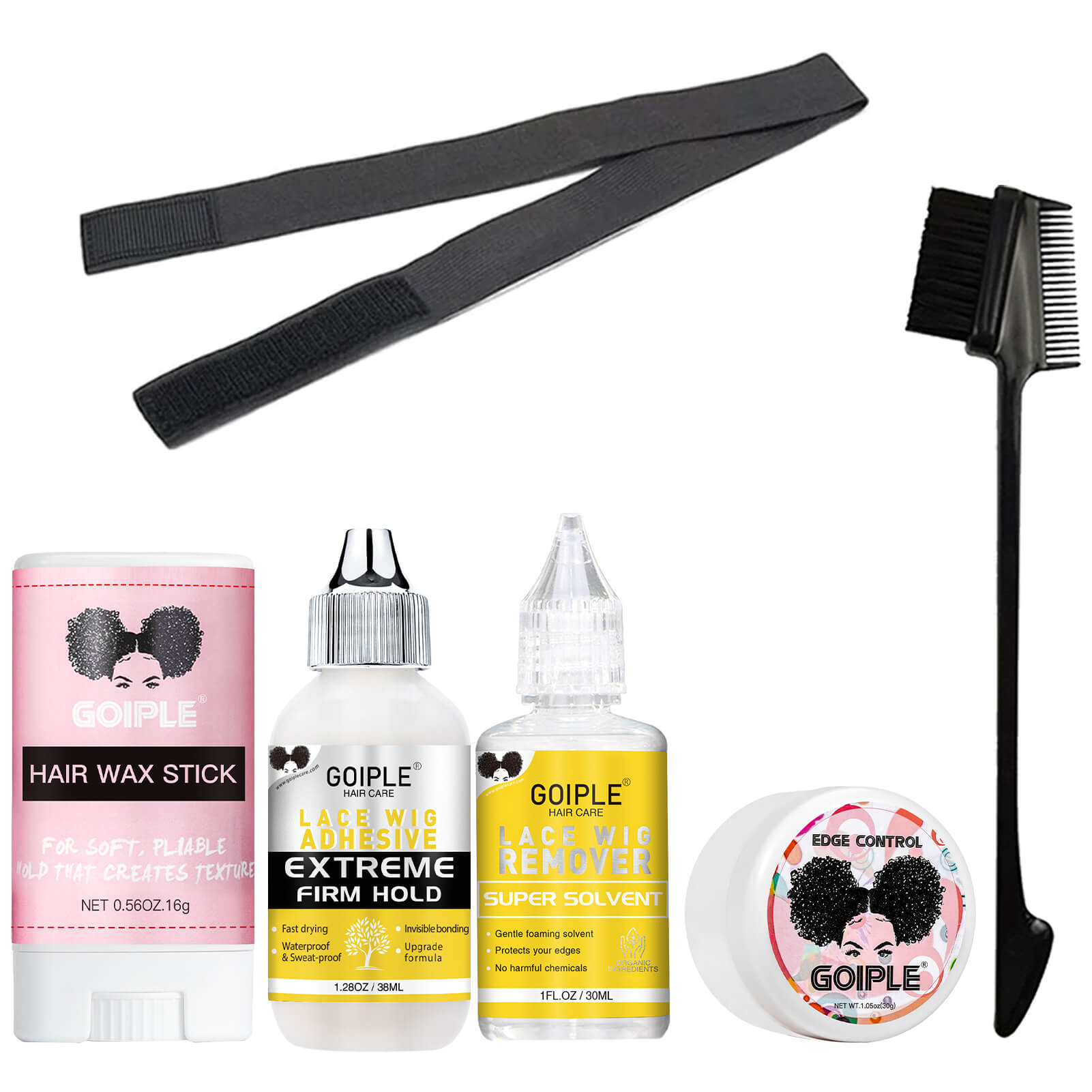 6Pcs Waterproof Lace Glue for Wigs Set
