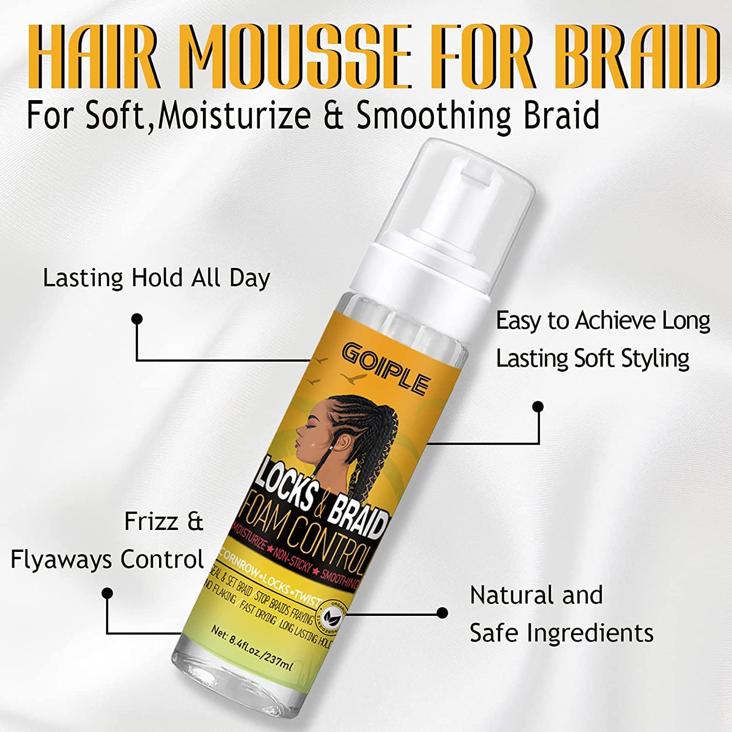 Braid Foam Control Mousse Braiding Mousse for Braids