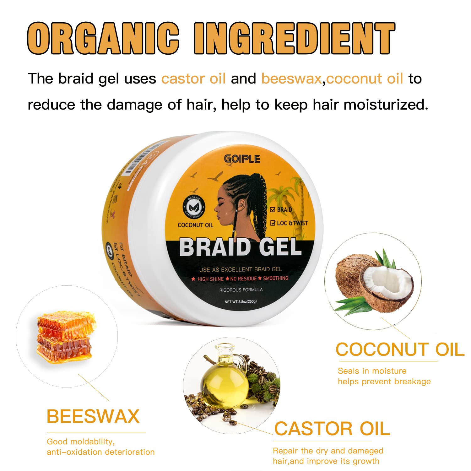 Strong Hold Braid Gel for Twist Set
